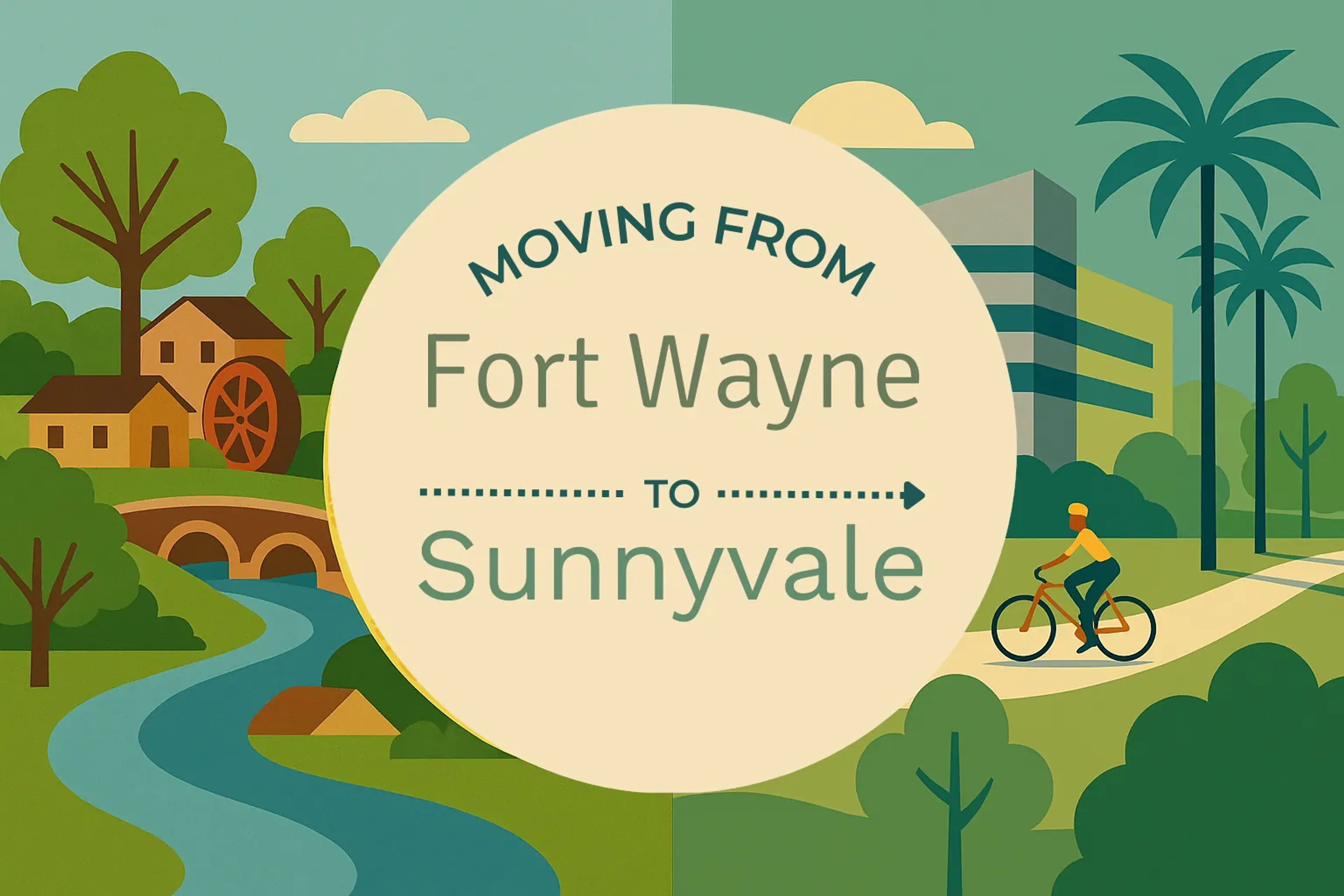 Side-by-side comparison of Fort Wayne to Sunnyvale moving companies