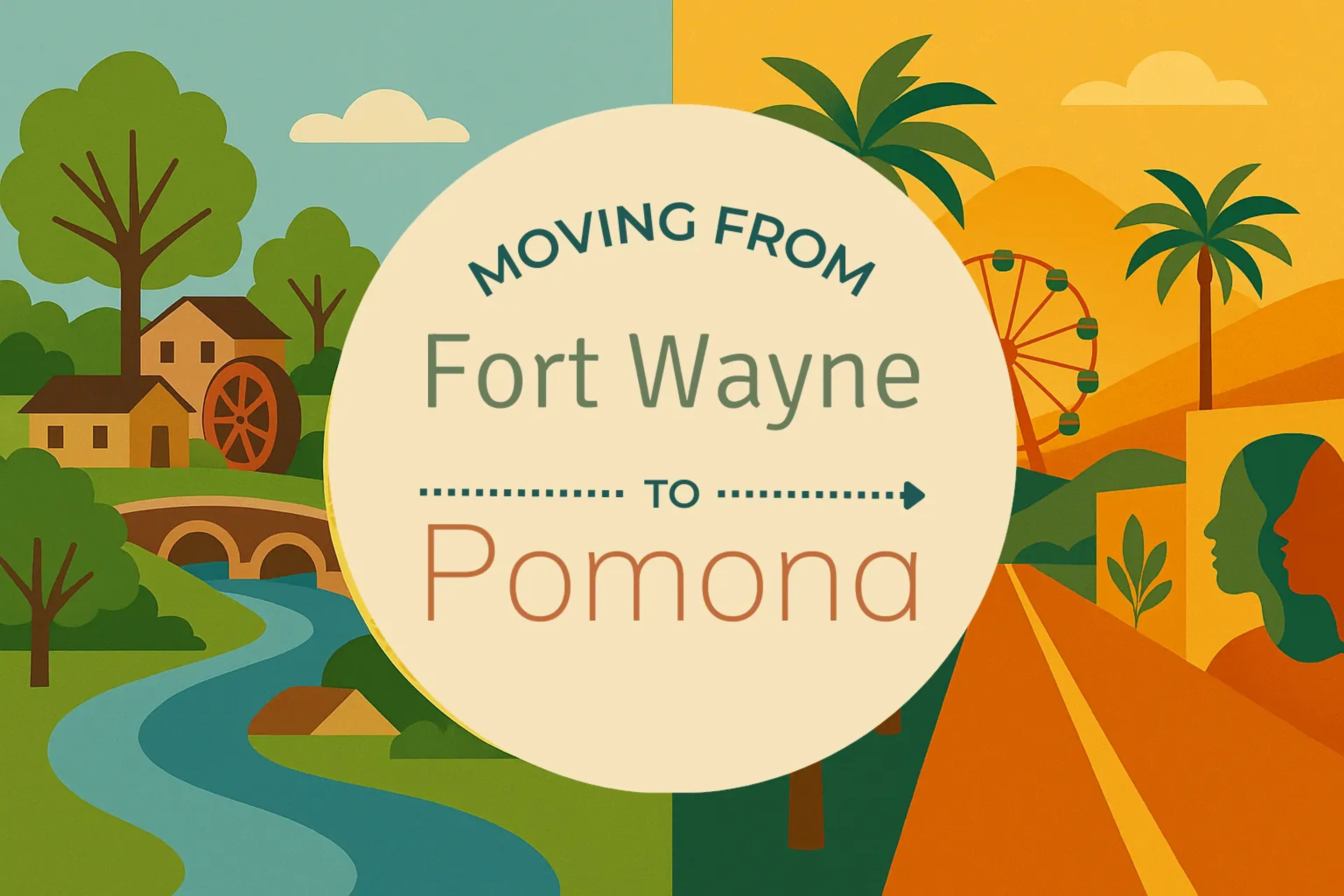 Side-by-side comparison of Fort Wayne to Pomona moving companies