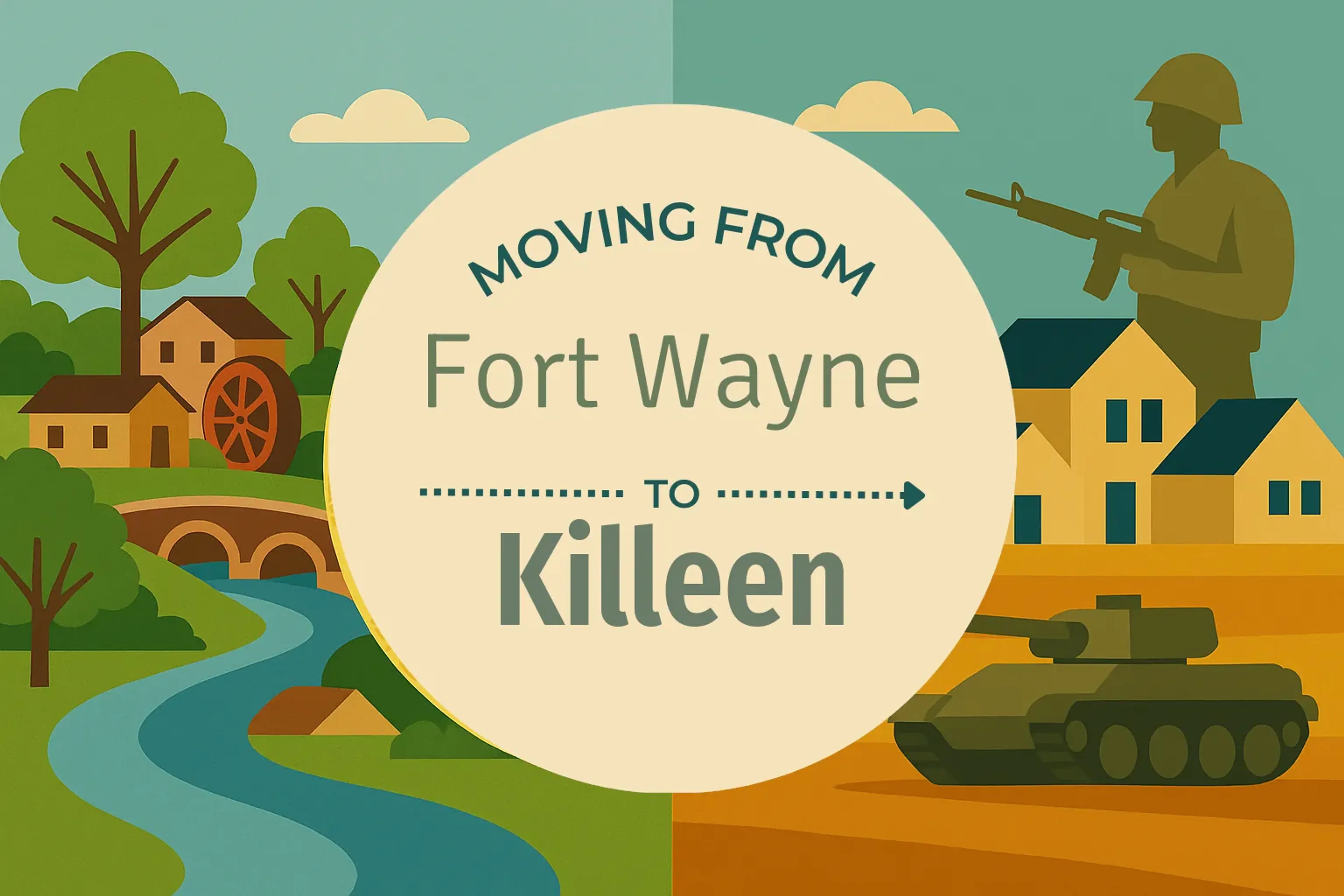 Side-by-side comparison of Fort Wayne to Killeen moving companies