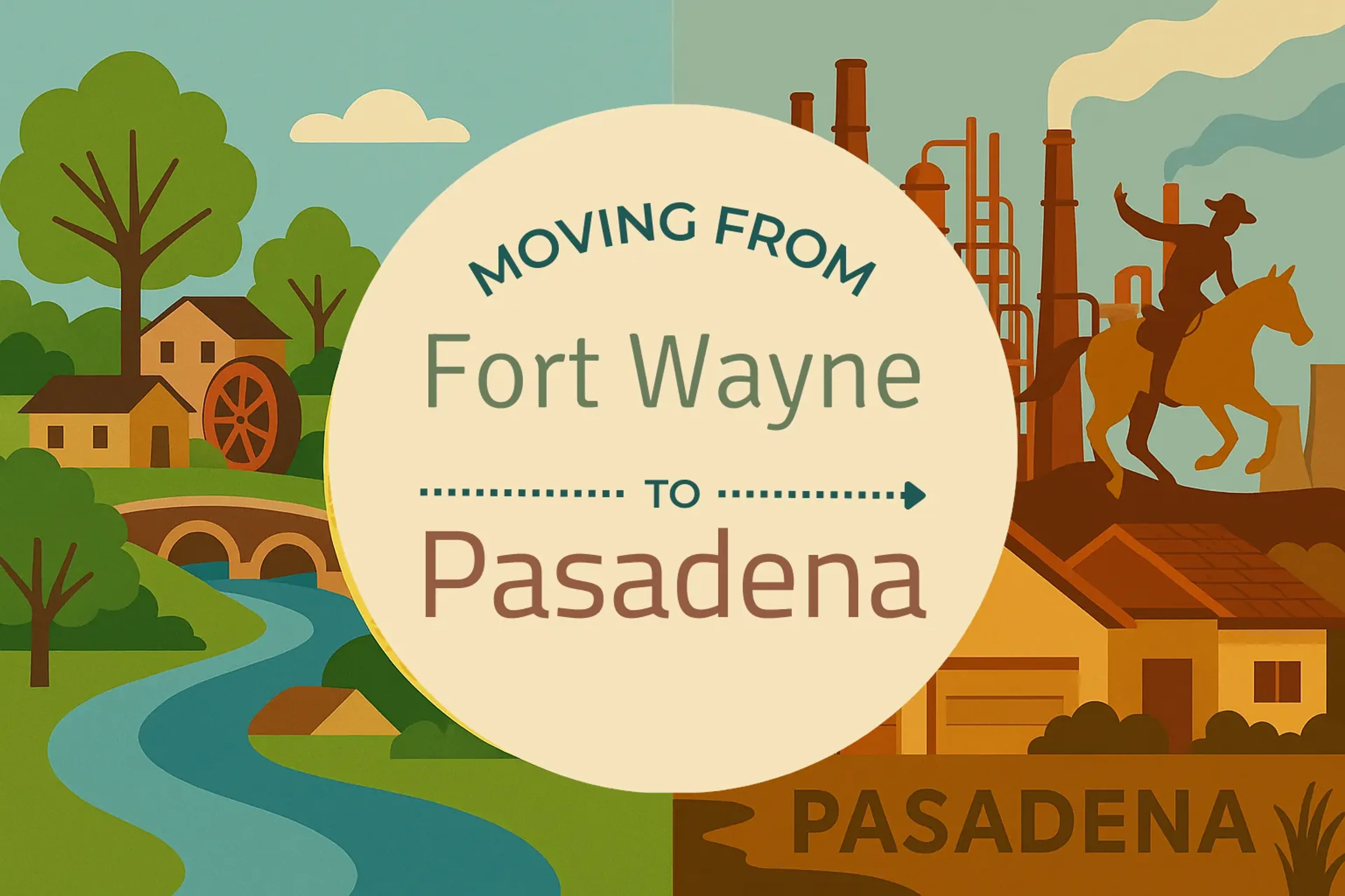 Side-by-side comparison of Fort Wayne to Pasadena moving companies