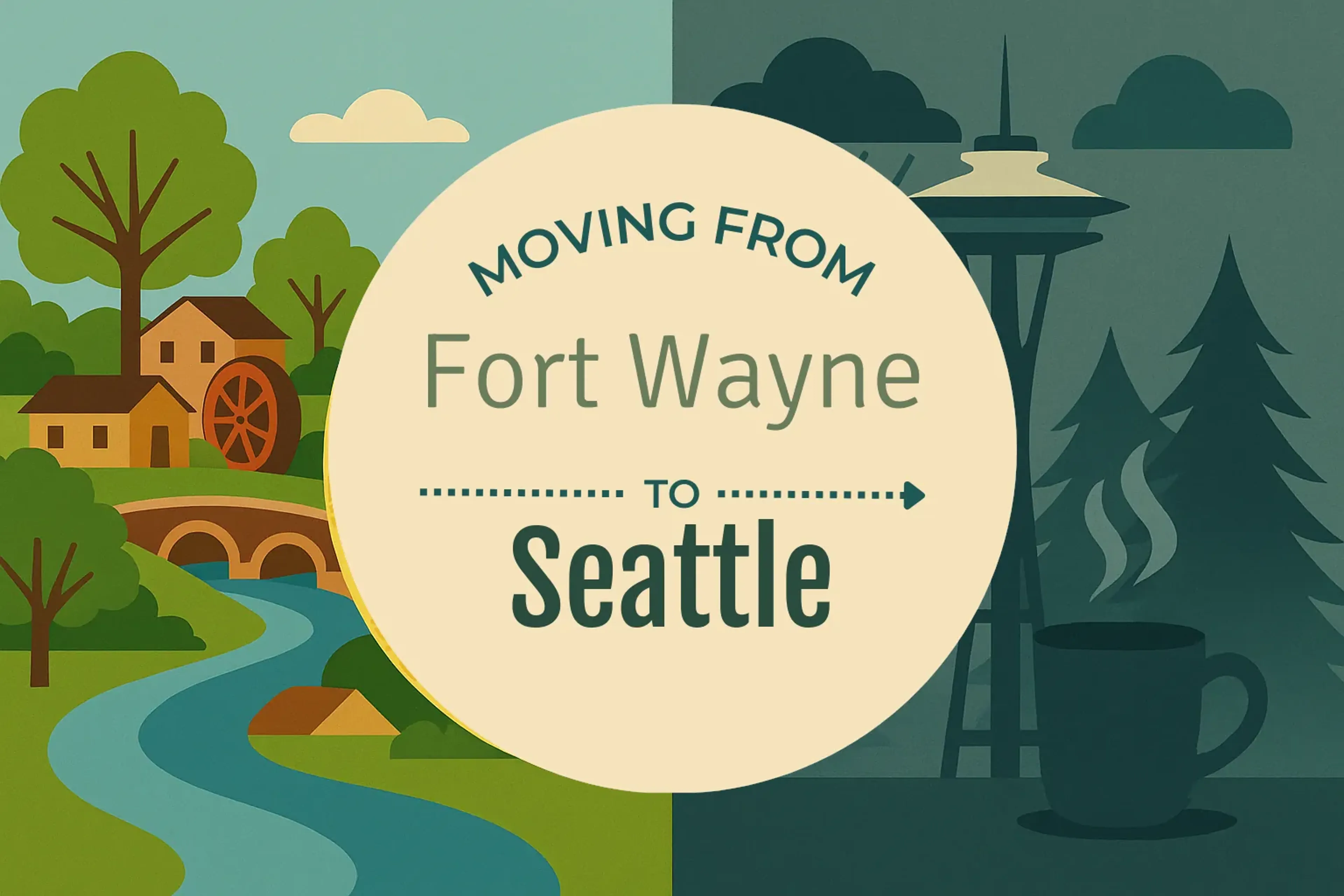 Side-by-side comparison of Fort Wayne to Seattle moving companies
