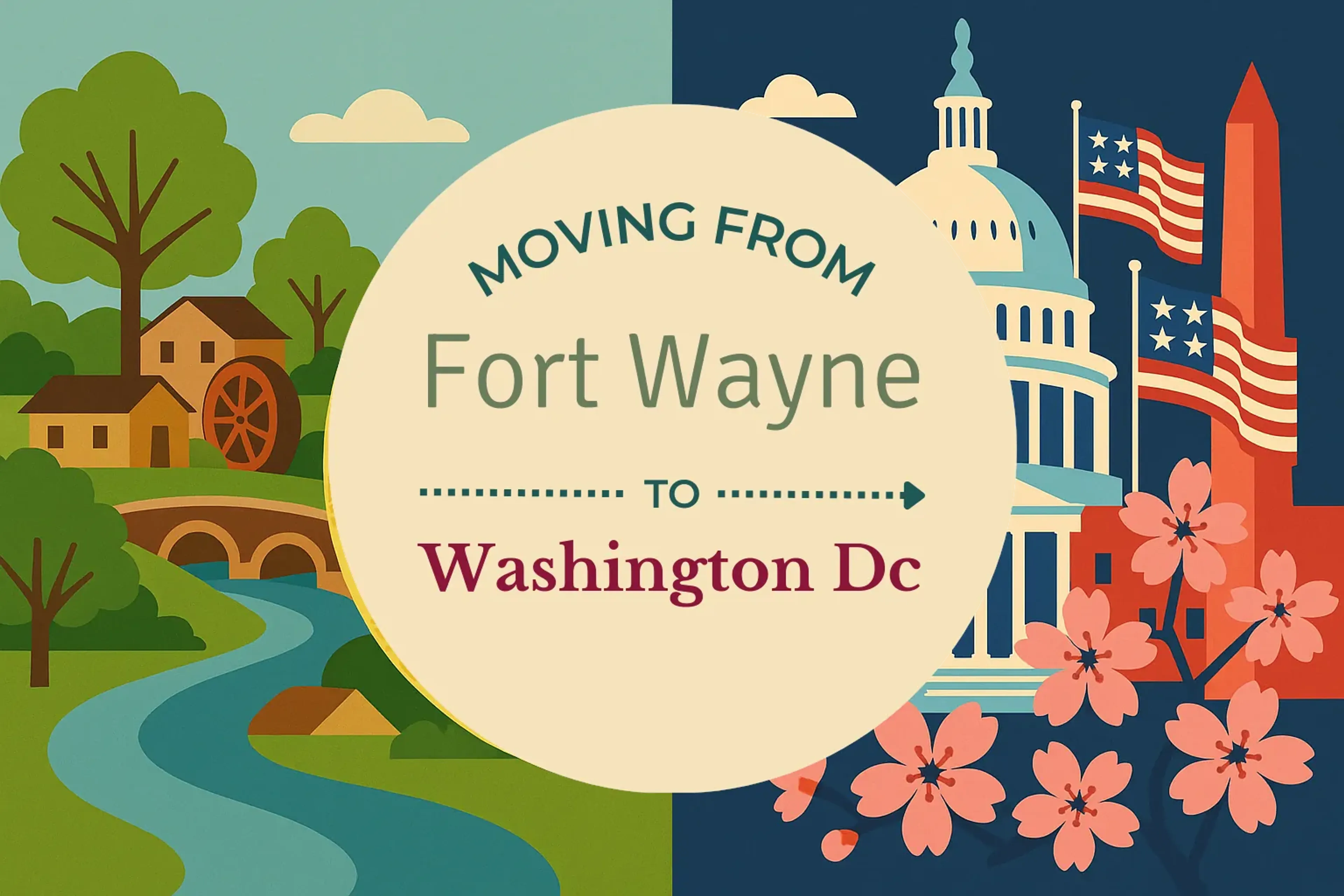 Side-by-side comparison of Fort Wayne to Washington DC moving companies