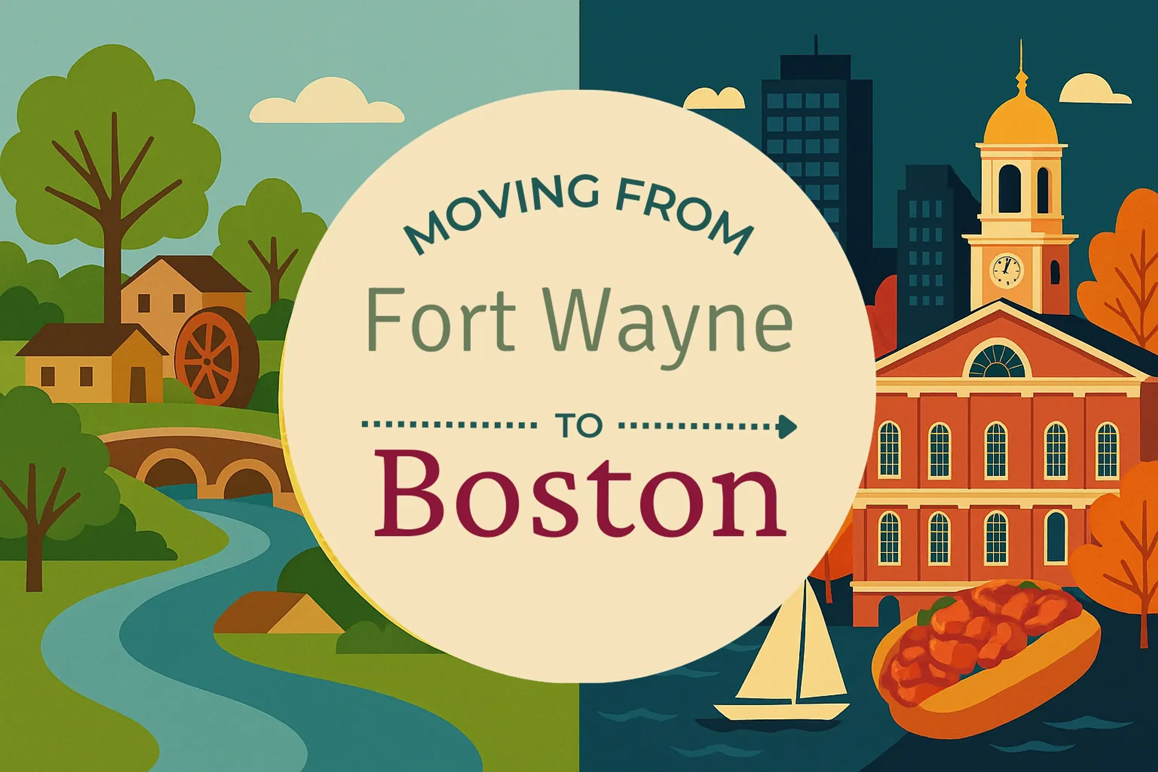 Side-by-side comparison of Fort Wayne to Boston moving companies