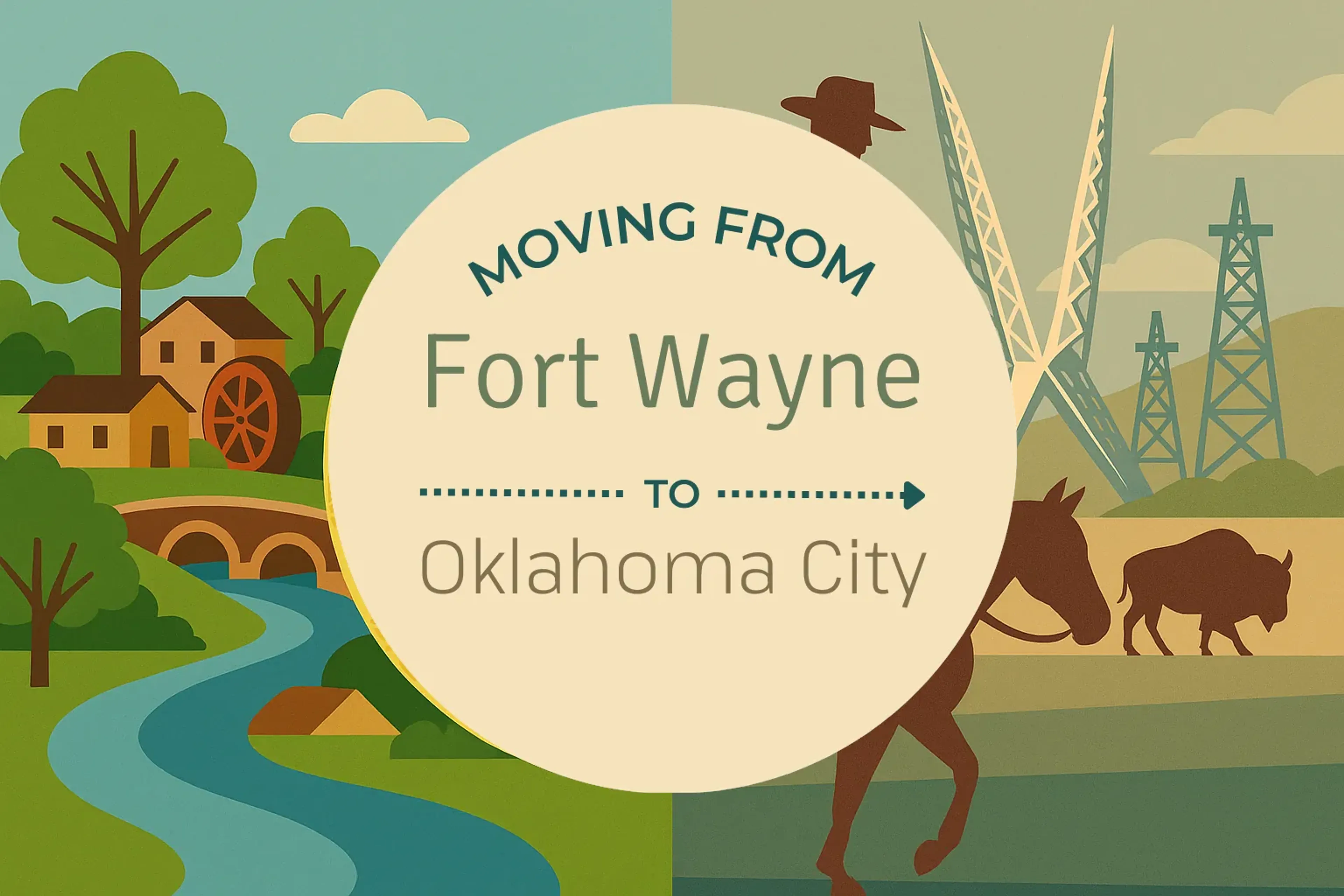 Side-by-side comparison of Fort Wayne to Oklahoma City moving companies