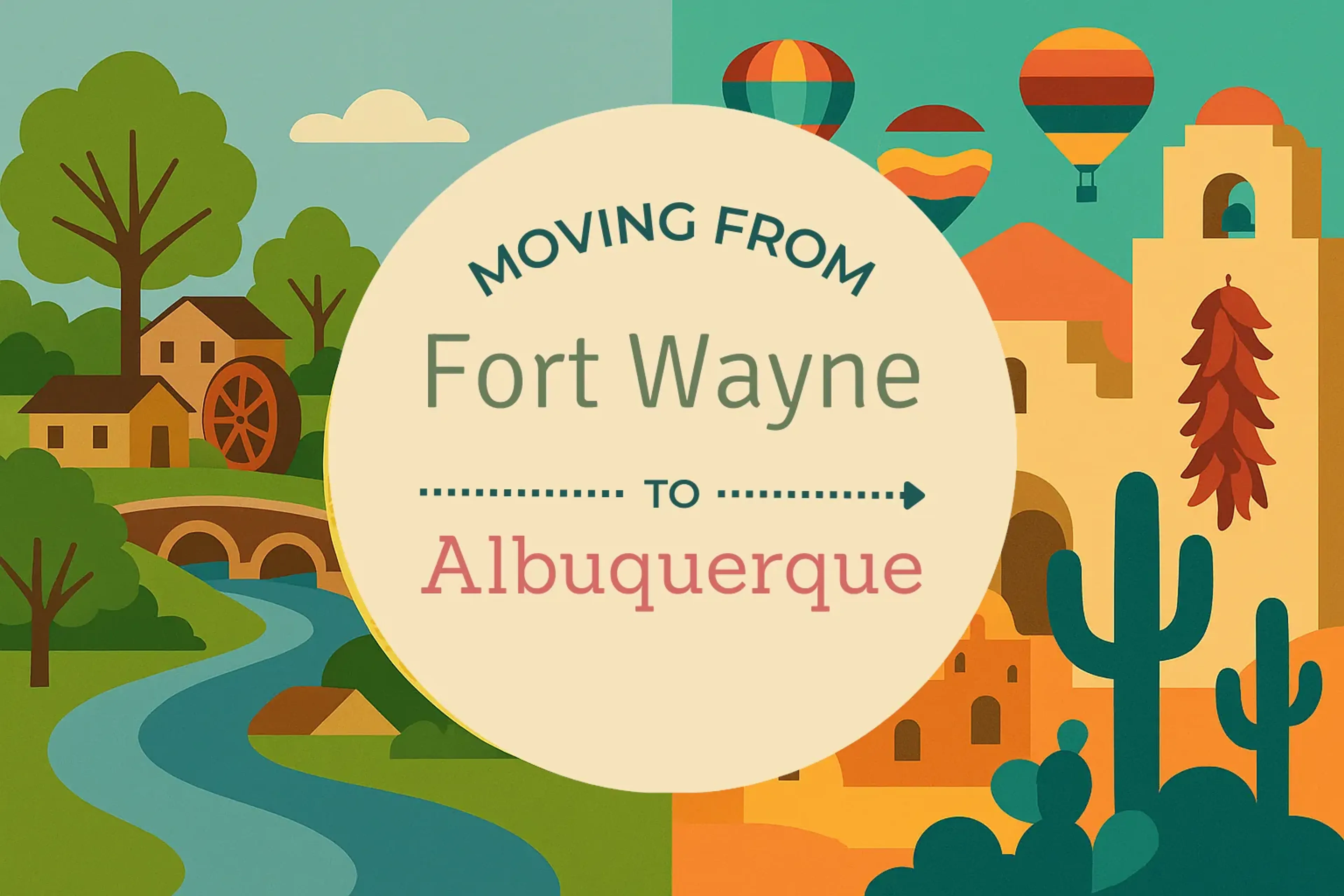 Side-by-side comparison of Fort Wayne to Albuquerque moving companies