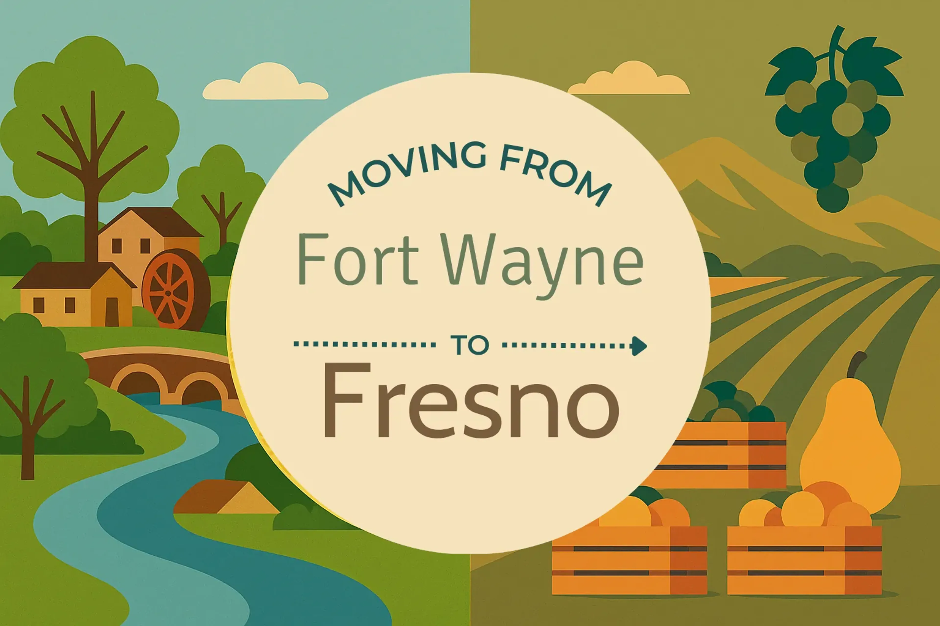 Side-by-side comparison of Fort Wayne to Fresno moving companies