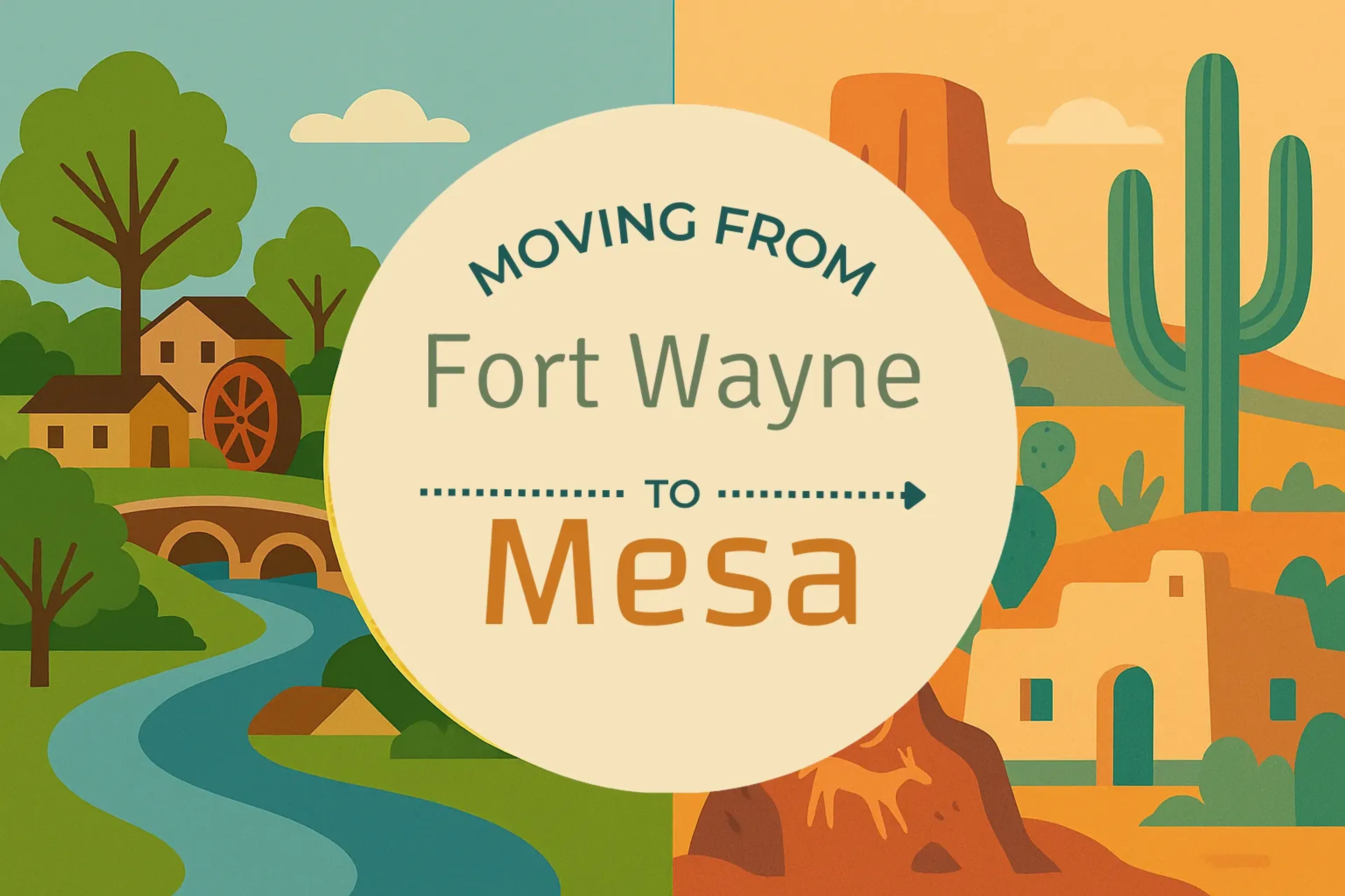 Side-by-side comparison of Fort Wayne to Mesa moving companies