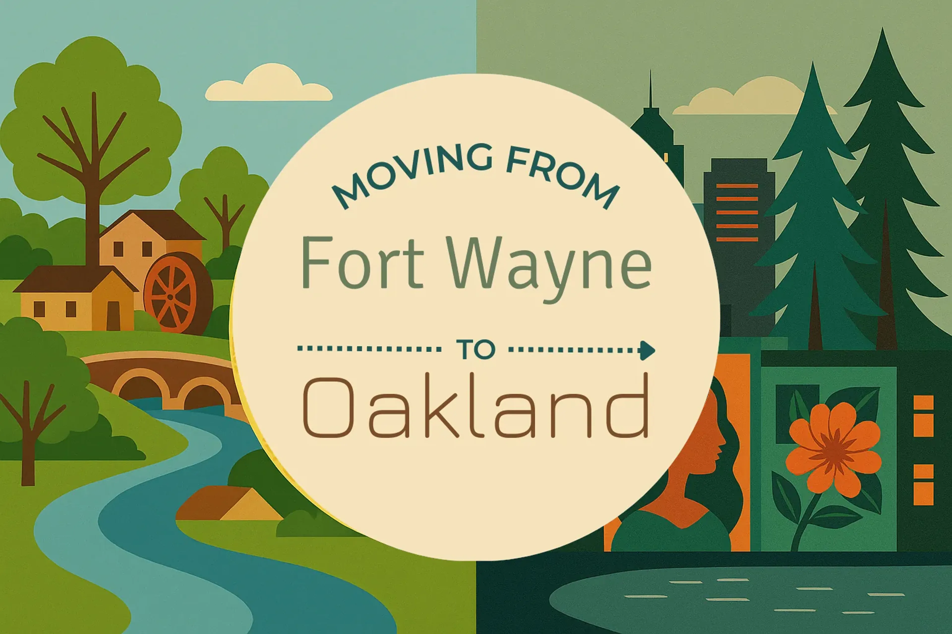 Side-by-side comparison of Fort Wayne to Oakland moving companies
