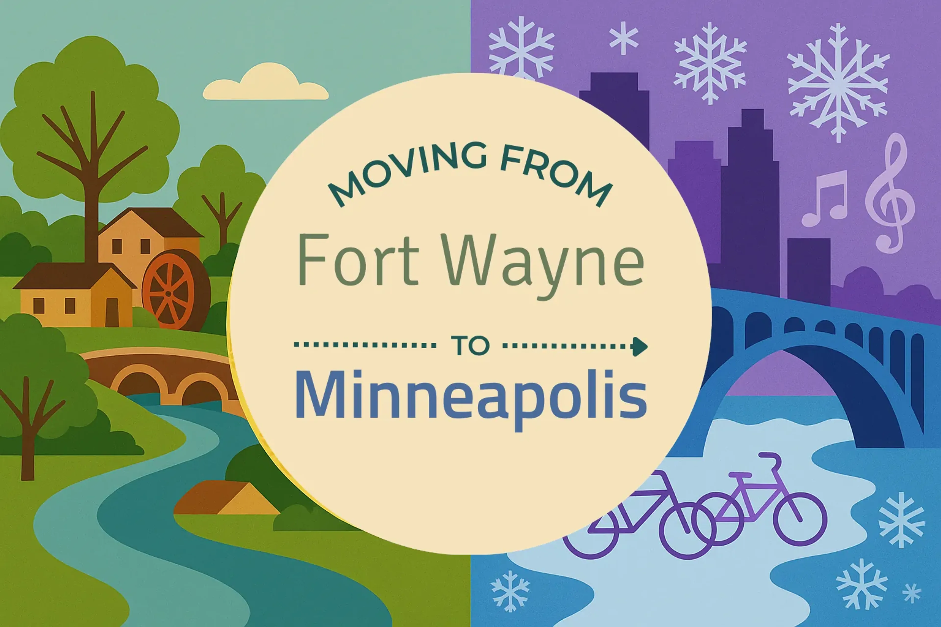 Side-by-side comparison of Fort Wayne to Minneapolis moving companies