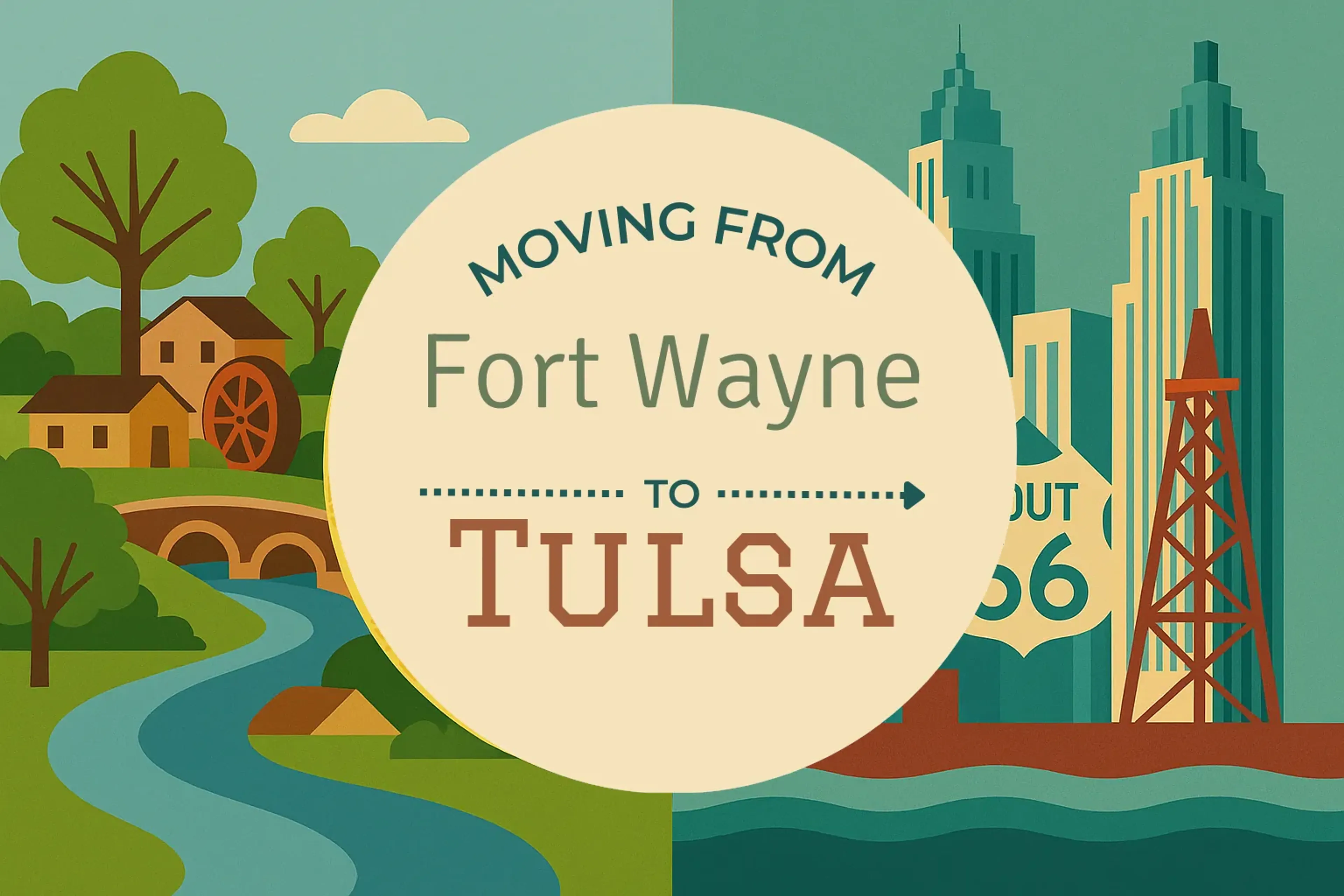 Side-by-side comparison of Fort Wayne to Tulsa moving companies