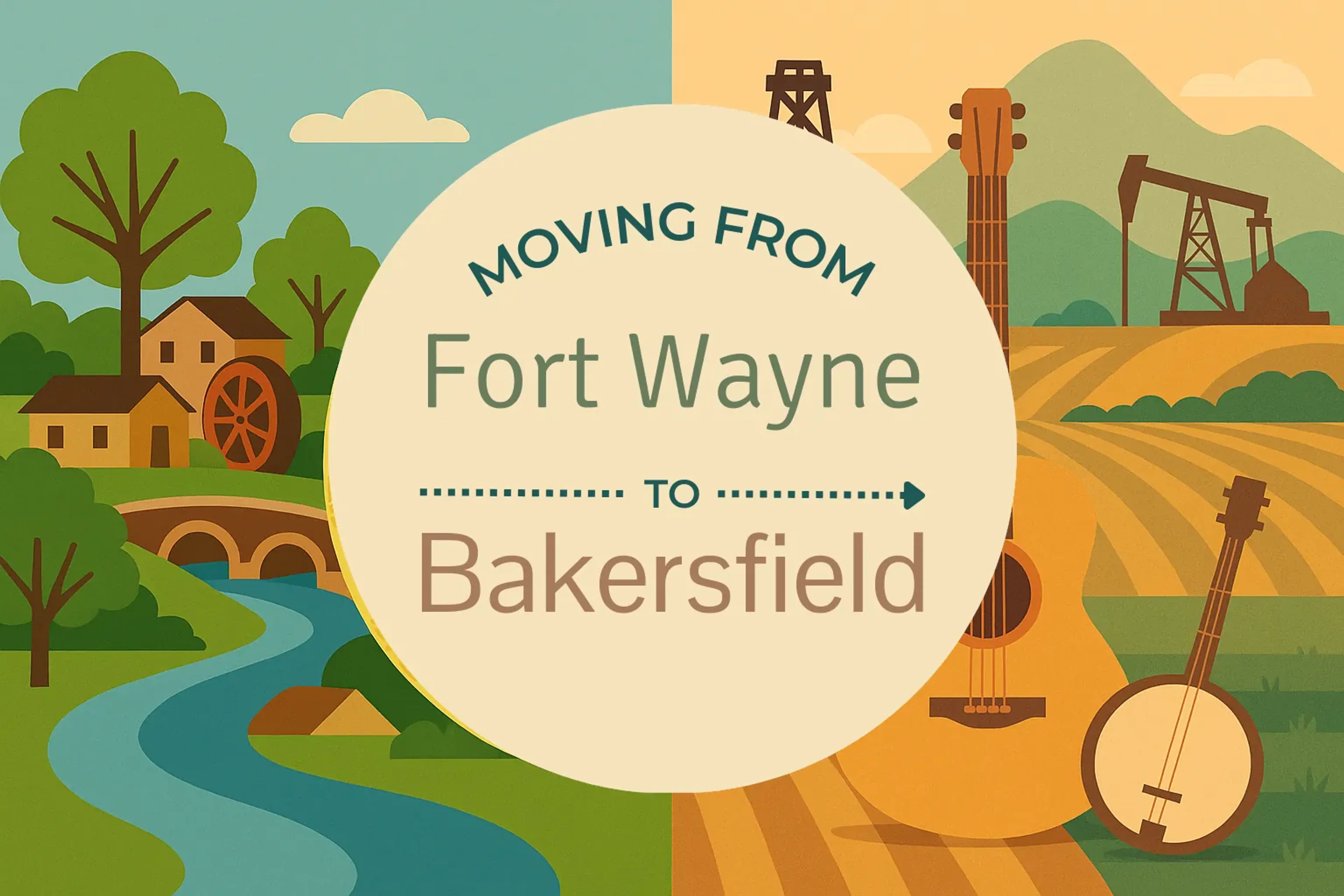 Side-by-side comparison of Fort Wayne to Bakersfield moving companies