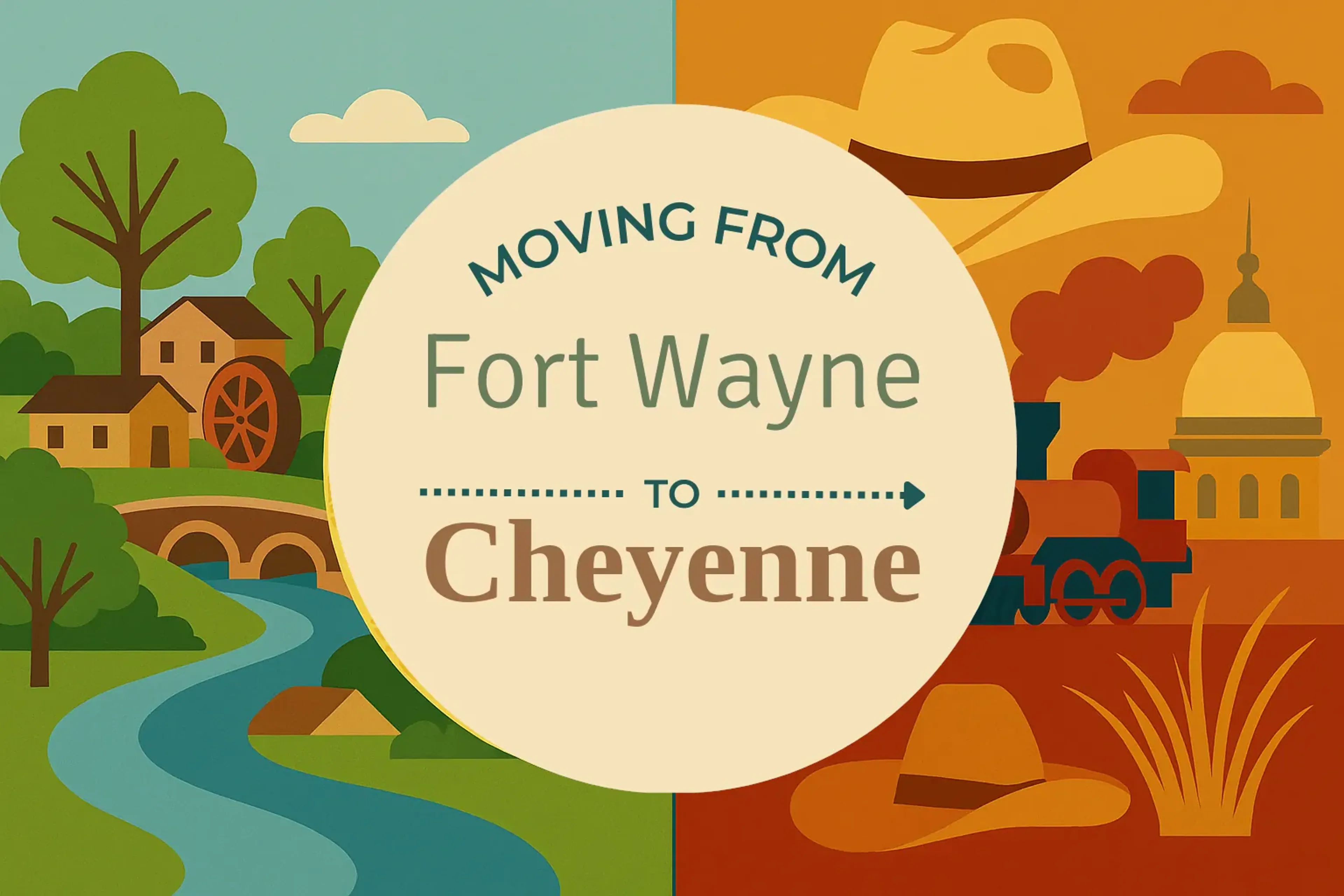 Side-by-side comparison of Fort Wayne to Cheyenne moving companies