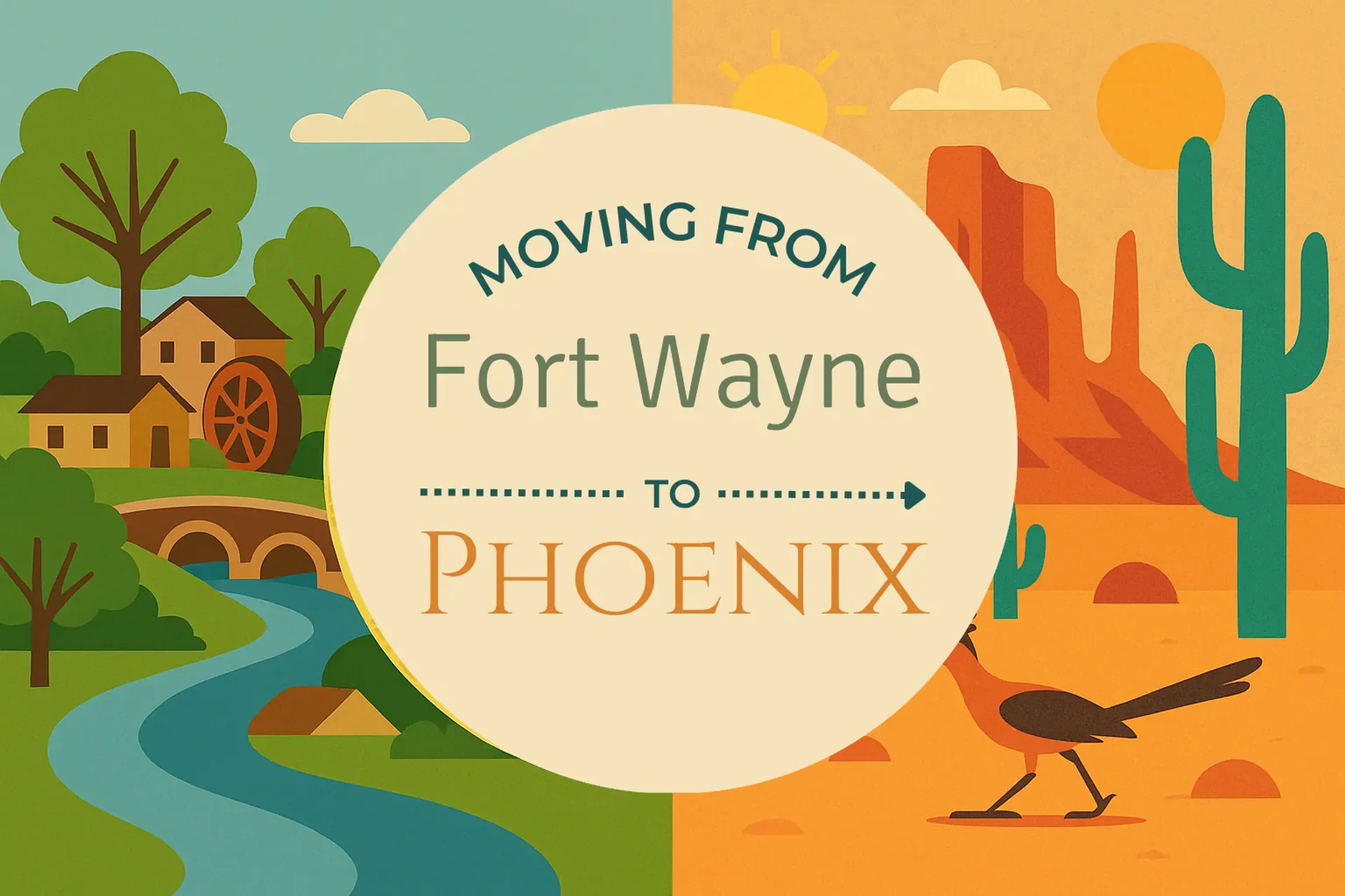 Side-by-side comparison of Fort Wayne to Phoenix moving companies