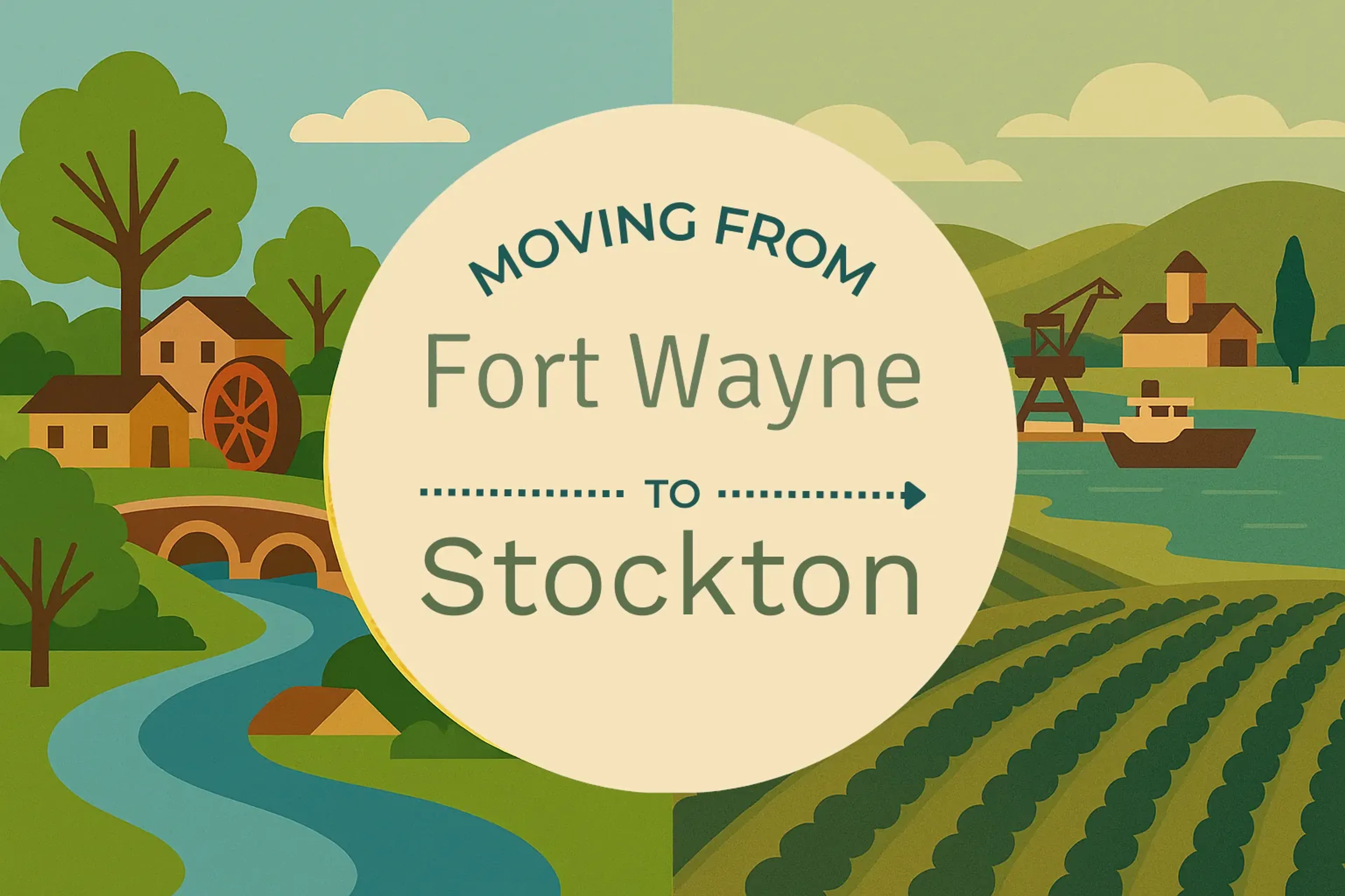 Side-by-side comparison of Fort Wayne to Stockton moving companies