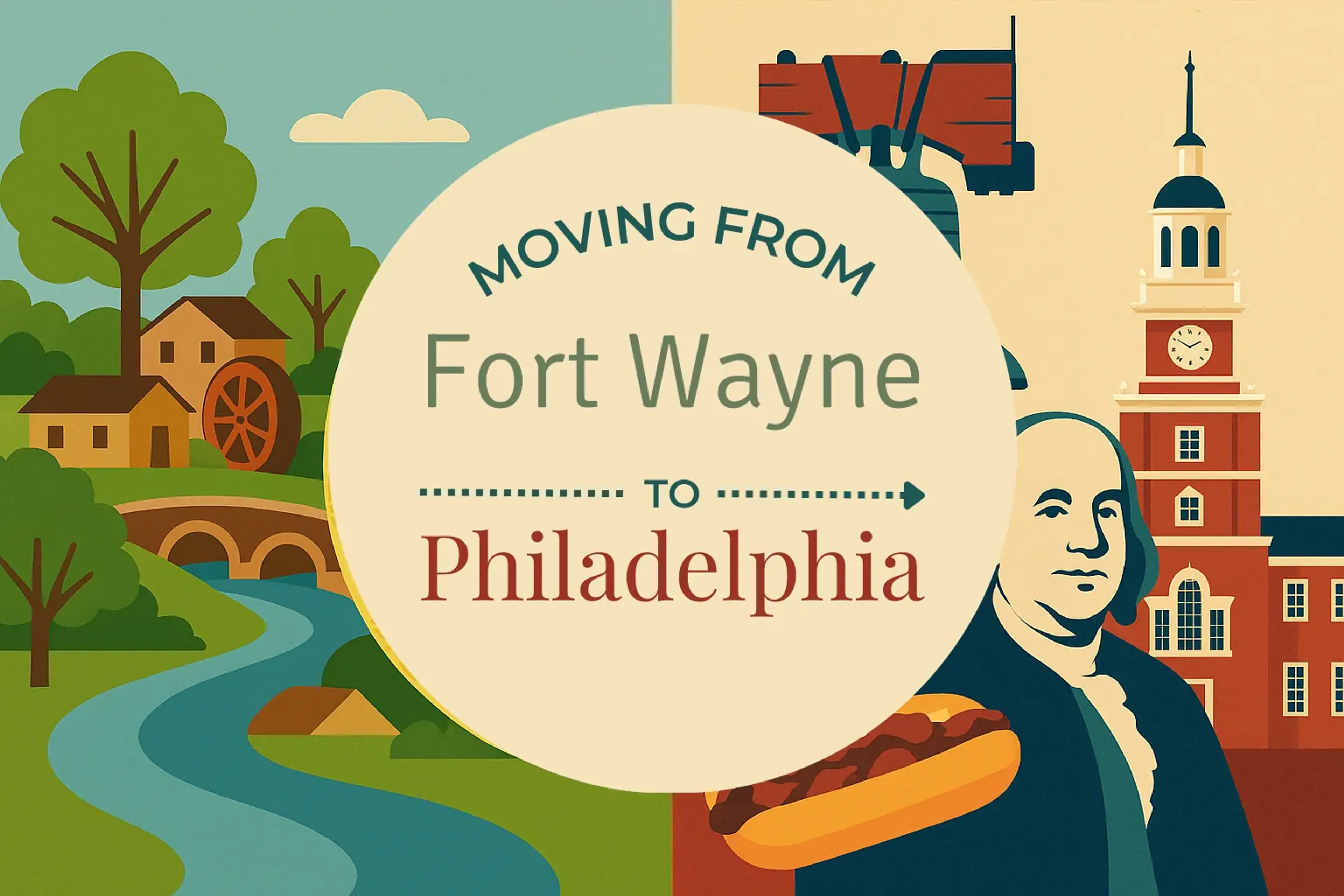 Side-by-side comparison of Fort Wayne to Philadelphia moving companies