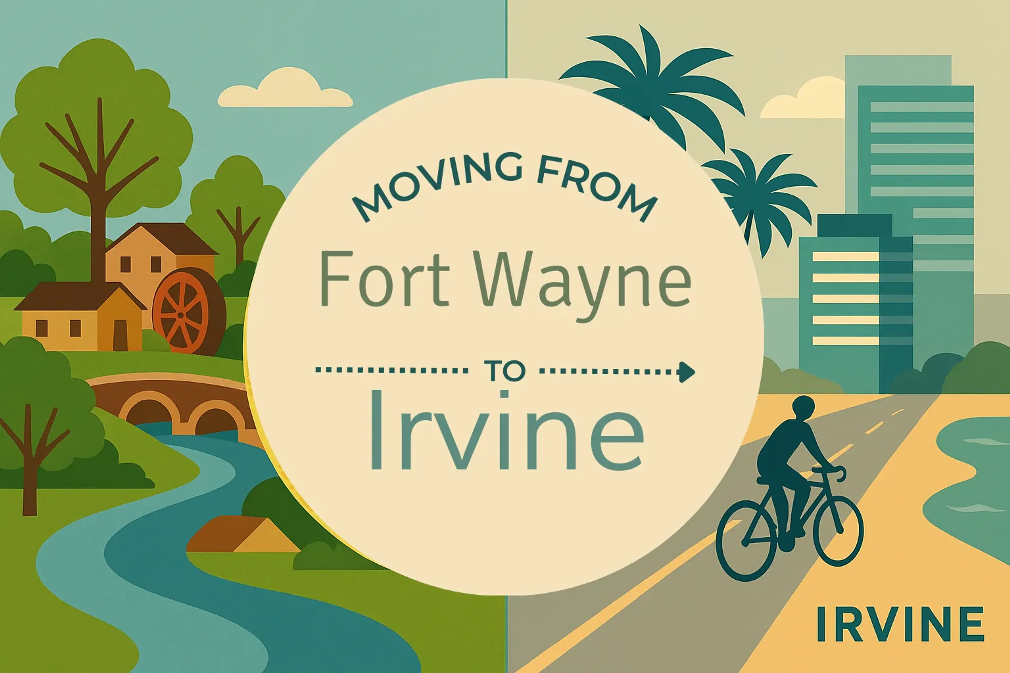 Side-by-side comparison of Fort Wayne to Irvine moving companies