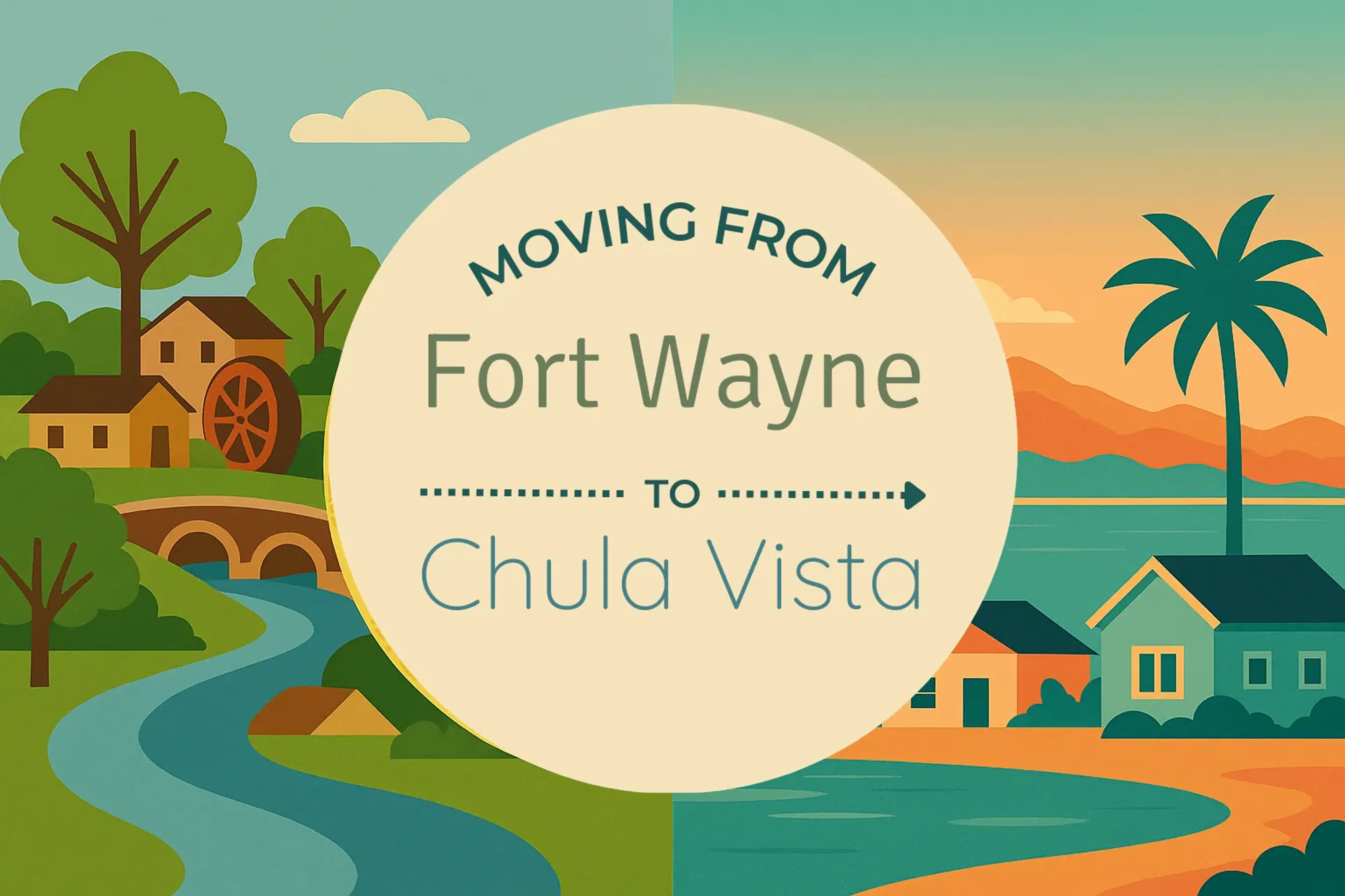 Side-by-side comparison of Fort Wayne to Chula Vista moving companies