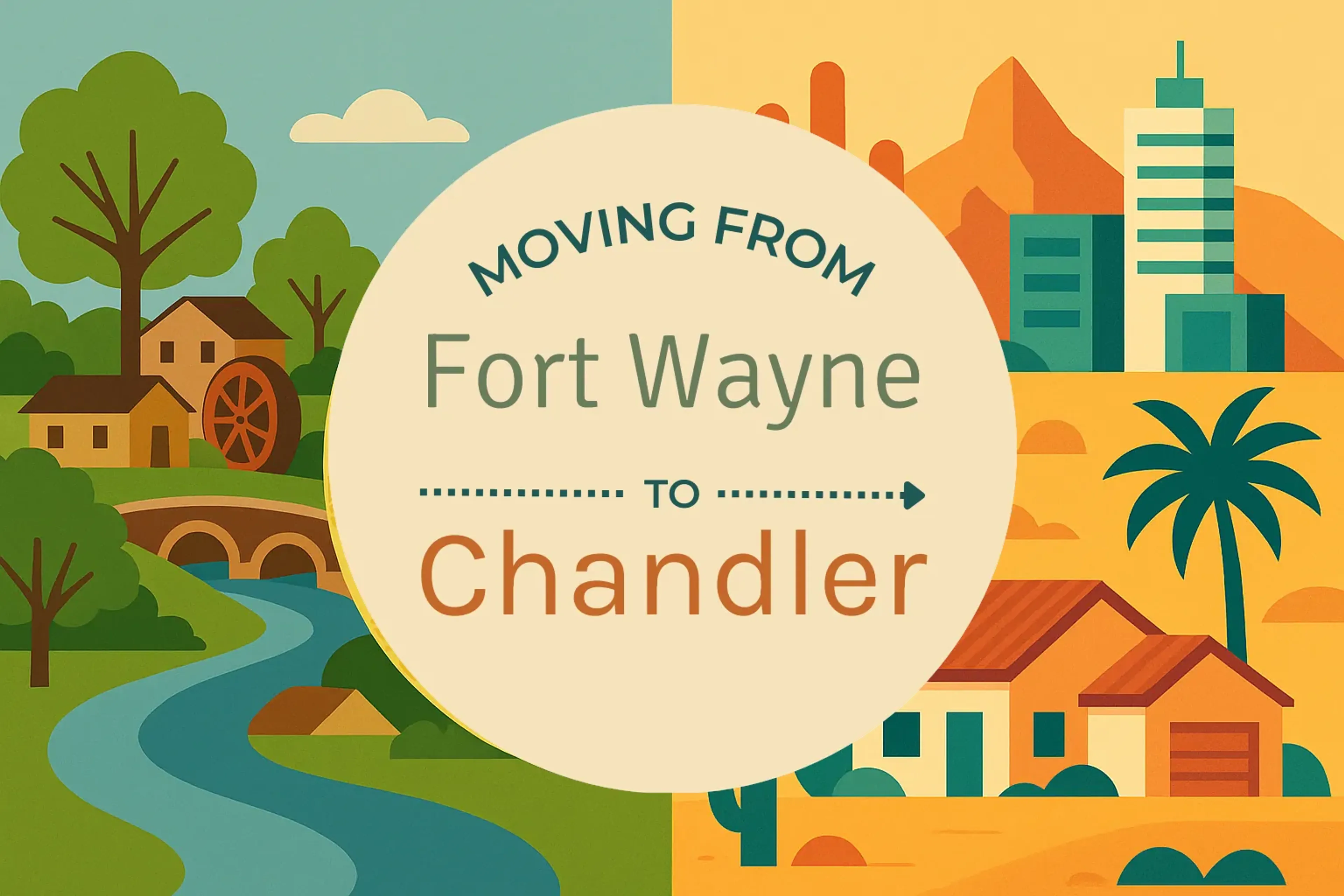 Side-by-side comparison of Fort Wayne to Chandler moving companies