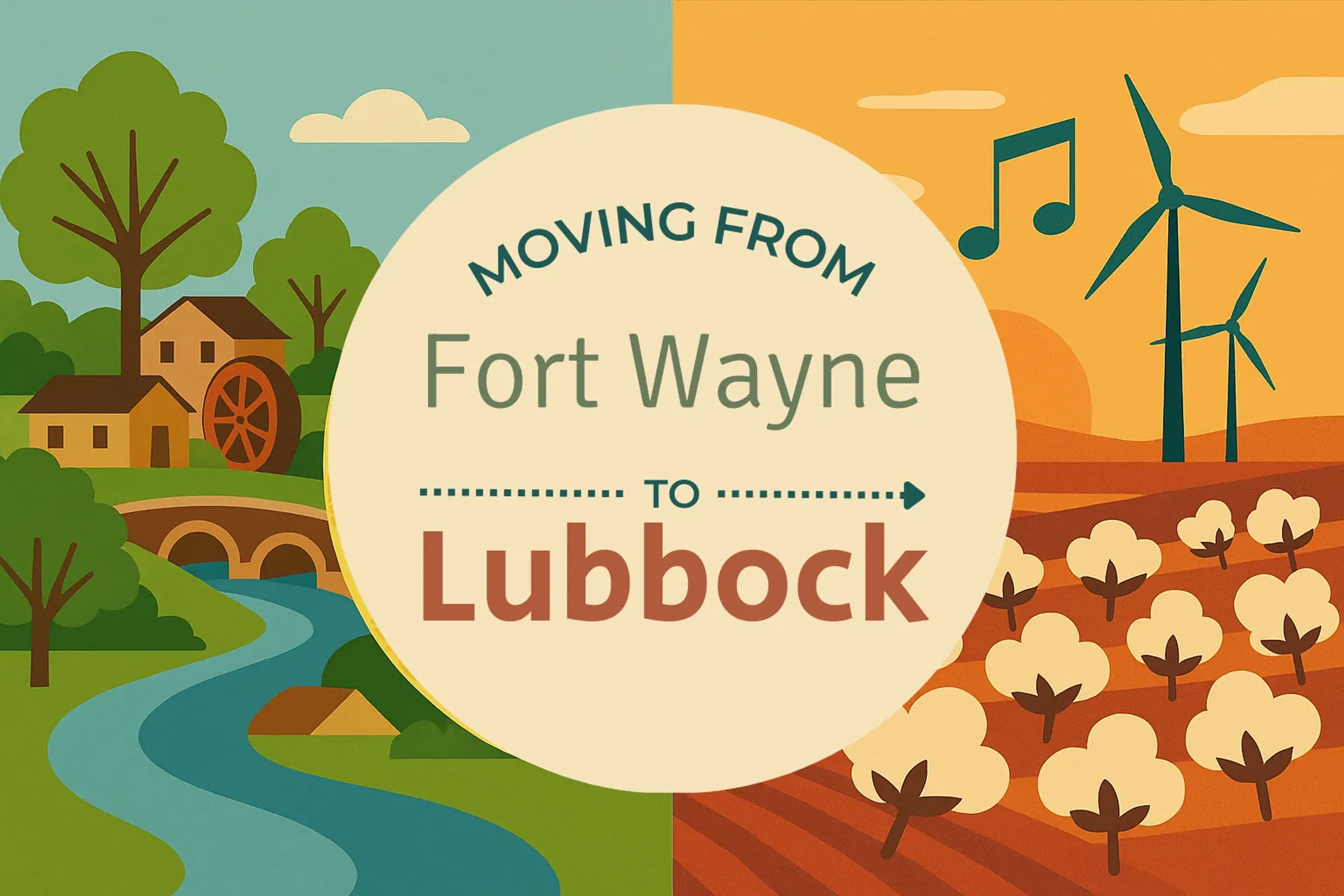 Side-by-side comparison of Fort Wayne to Lubbock moving companies