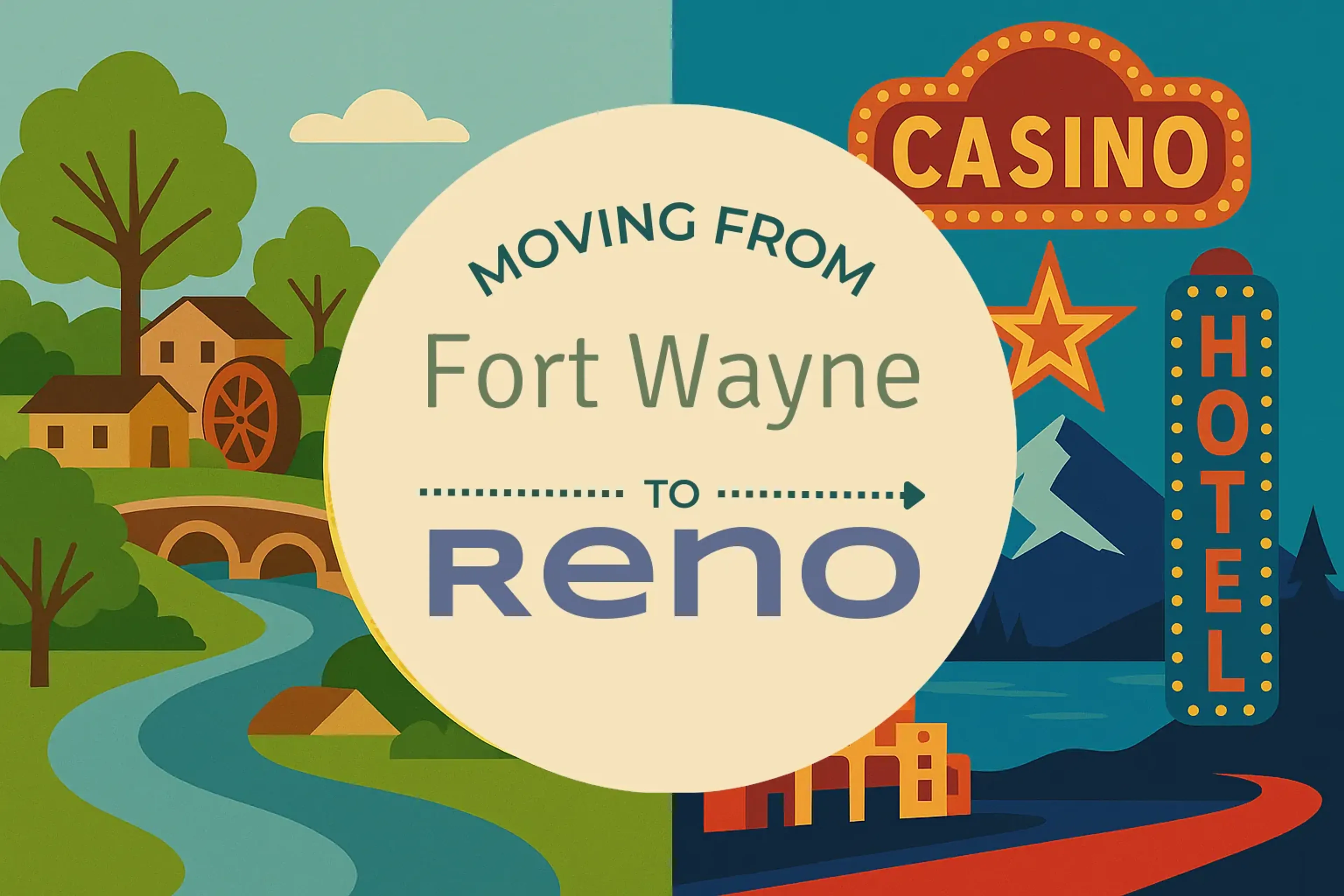 Side-by-side comparison of Fort Wayne to Reno moving companies