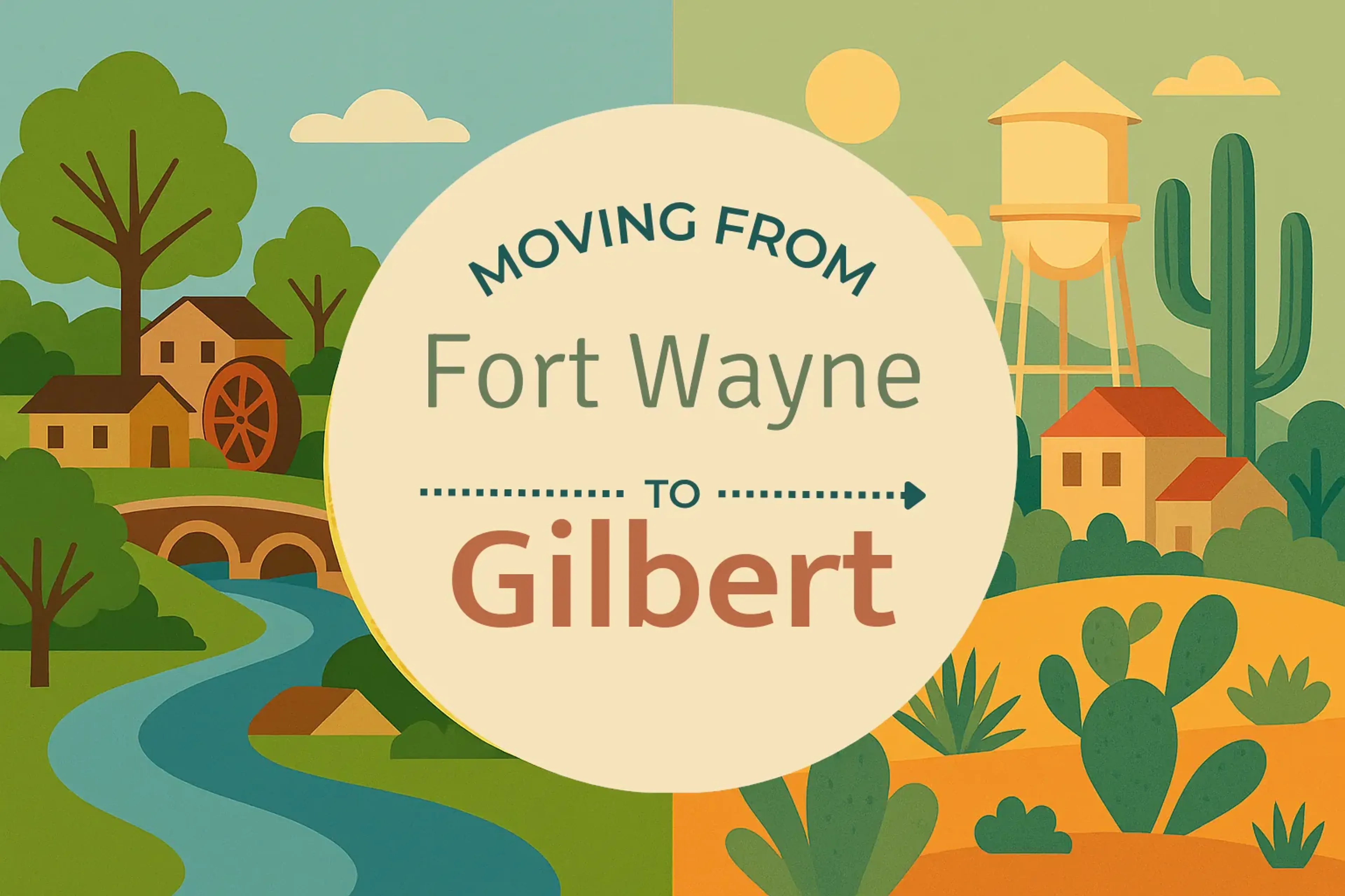 Side-by-side comparison of Fort Wayne to Gilbert moving companies