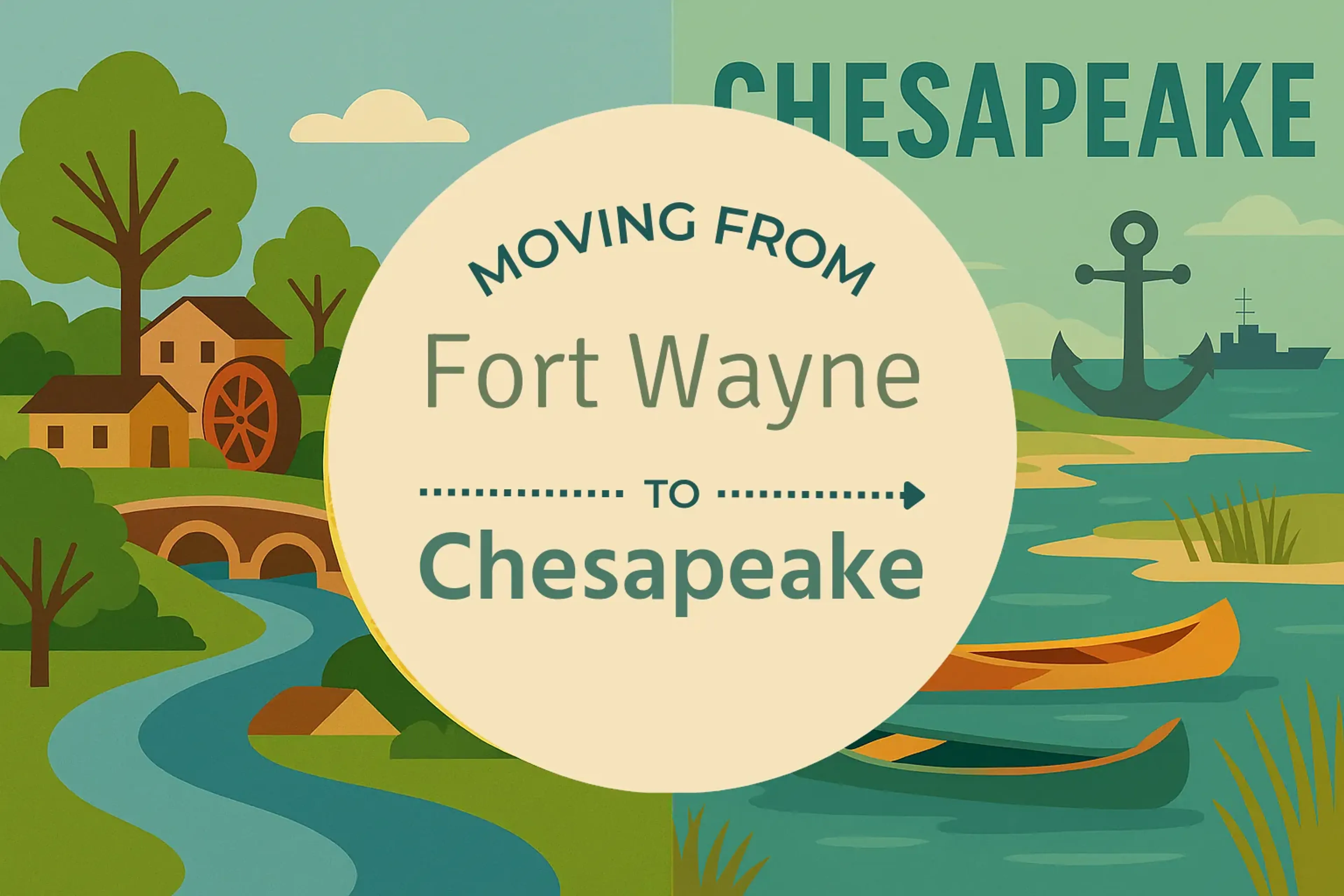 Side-by-side comparison of Fort Wayne to Chesapeake moving companies