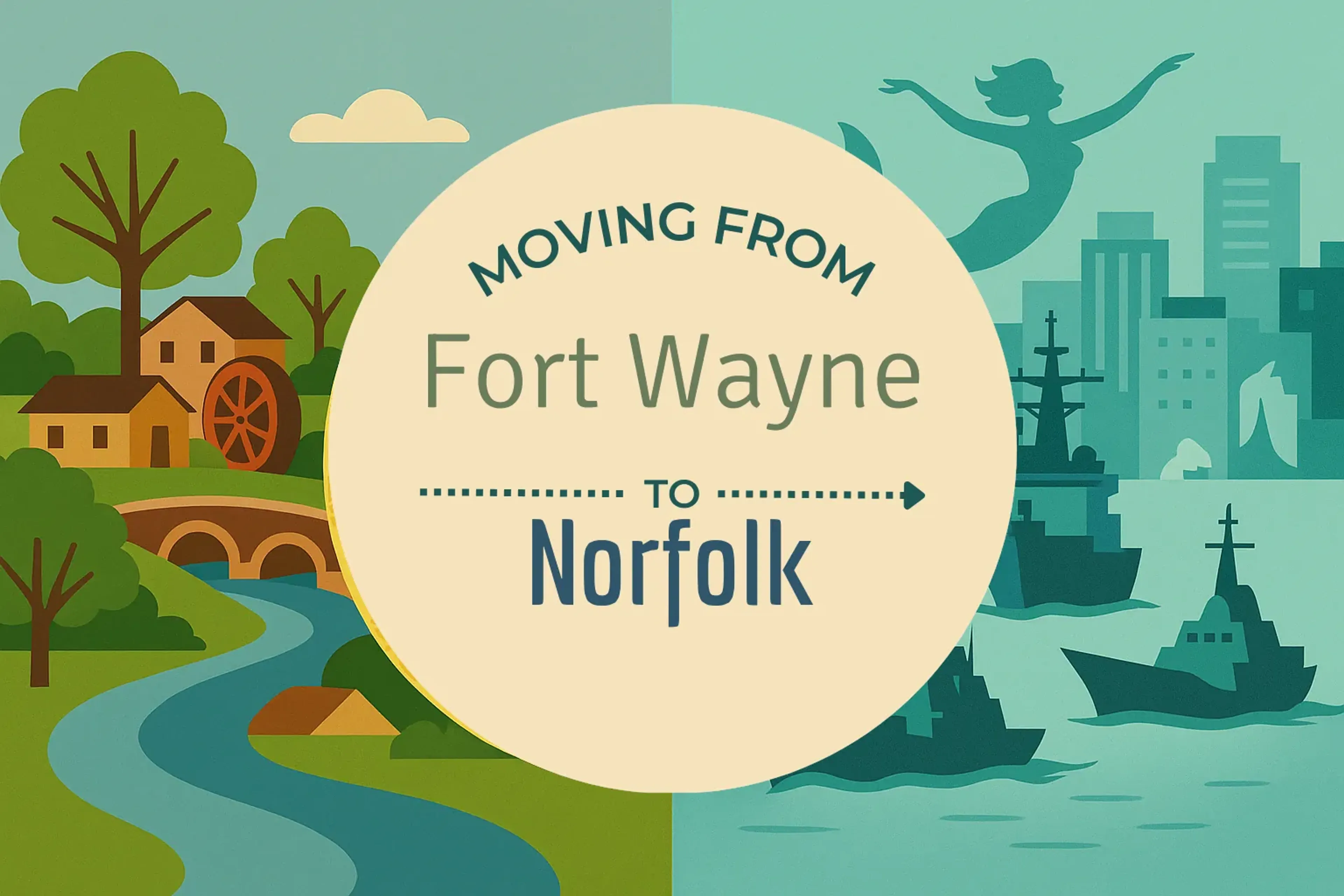 Side-by-side comparison of Fort Wayne to Norfolk moving companies