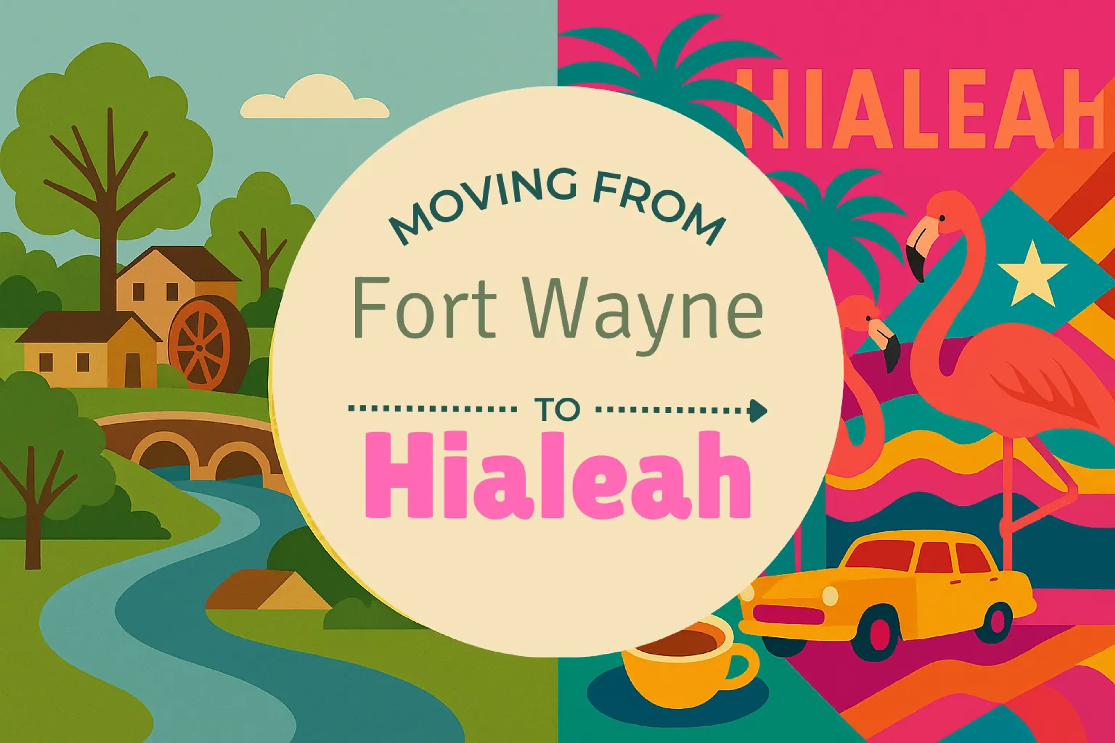 Side-by-side comparison of Fort Wayne to Hialeah moving companies