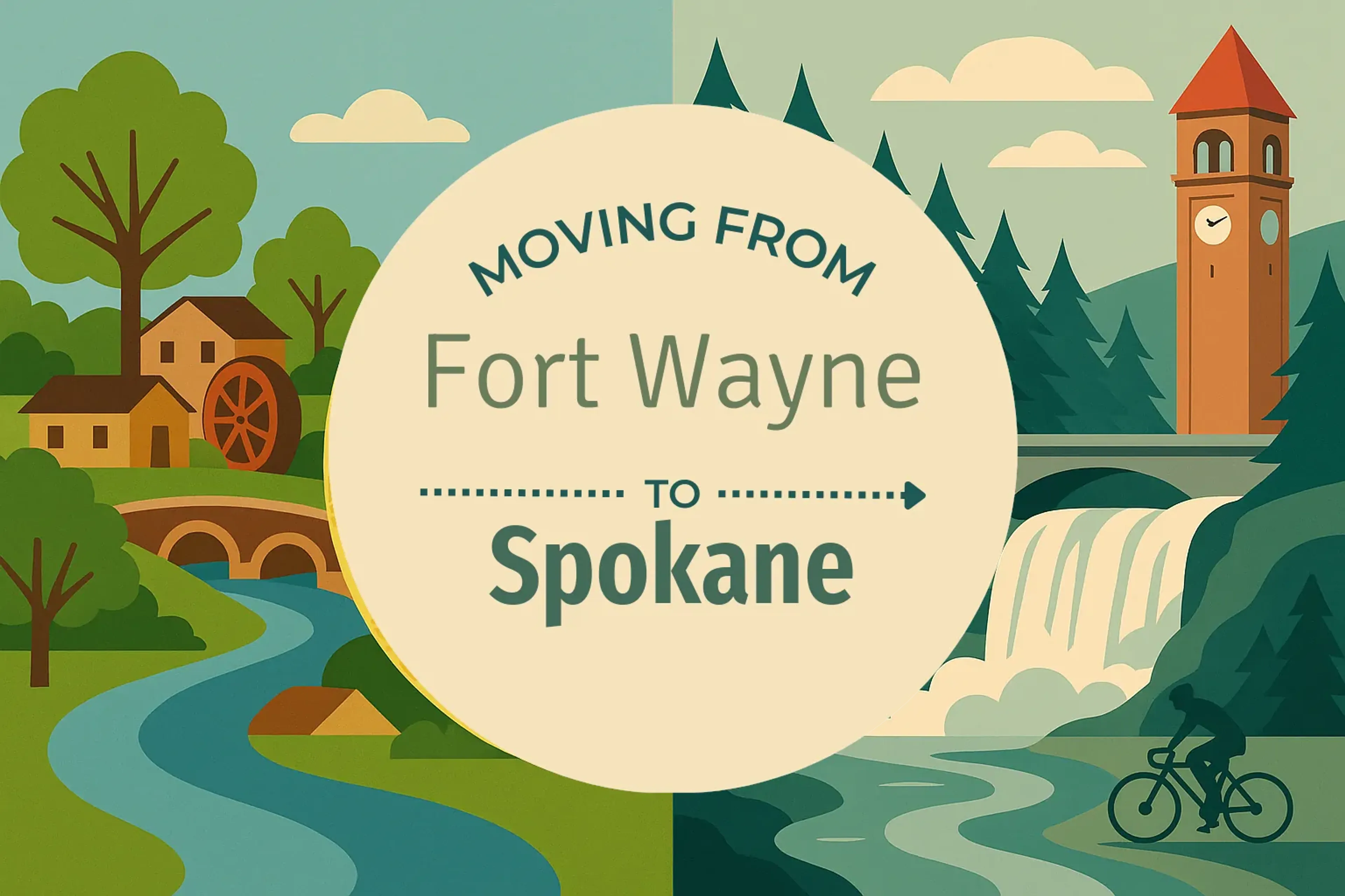 Side-by-side comparison of Fort Wayne to Spokane moving companies