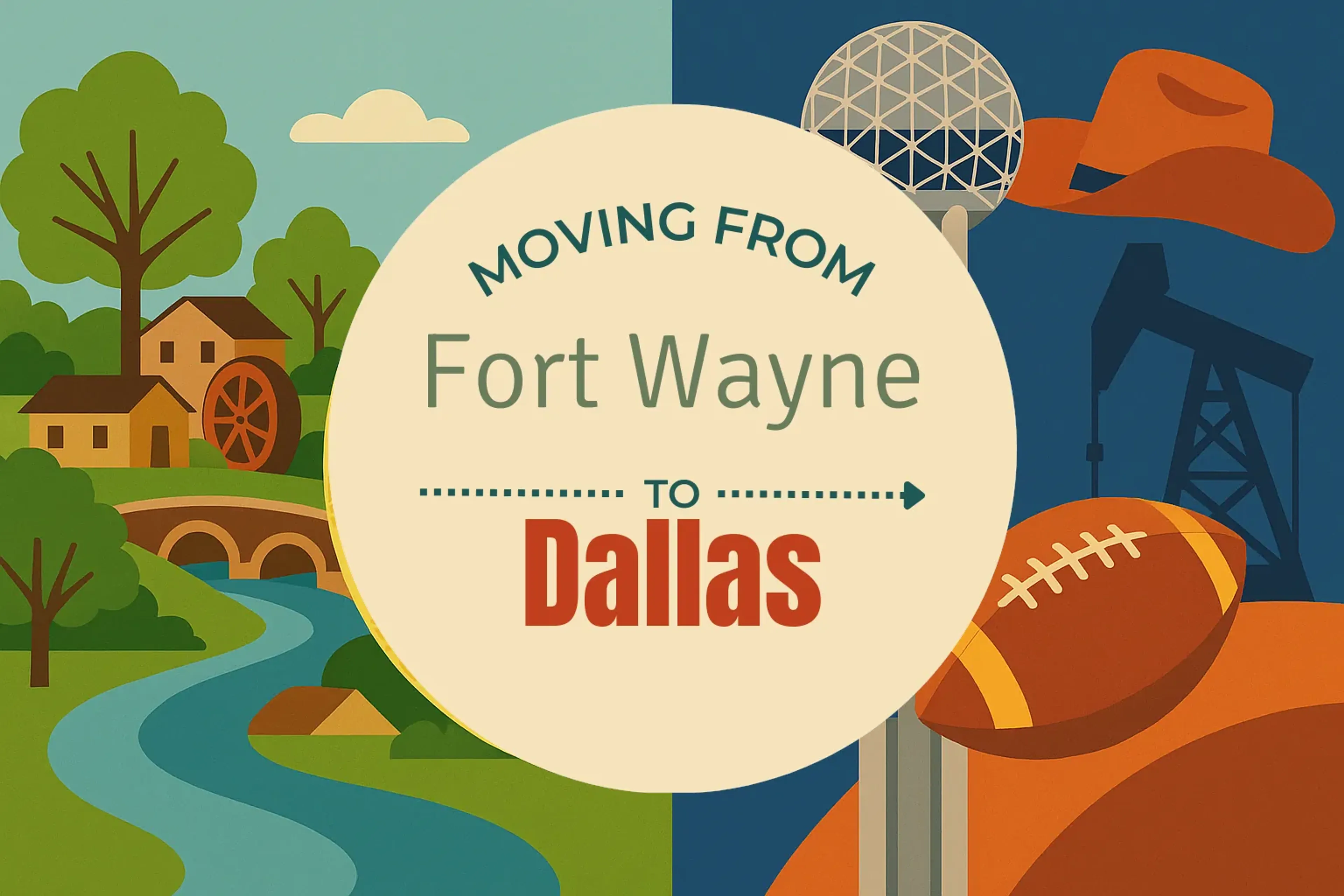 Side-by-side comparison of Fort Wayne to Dallas moving companies