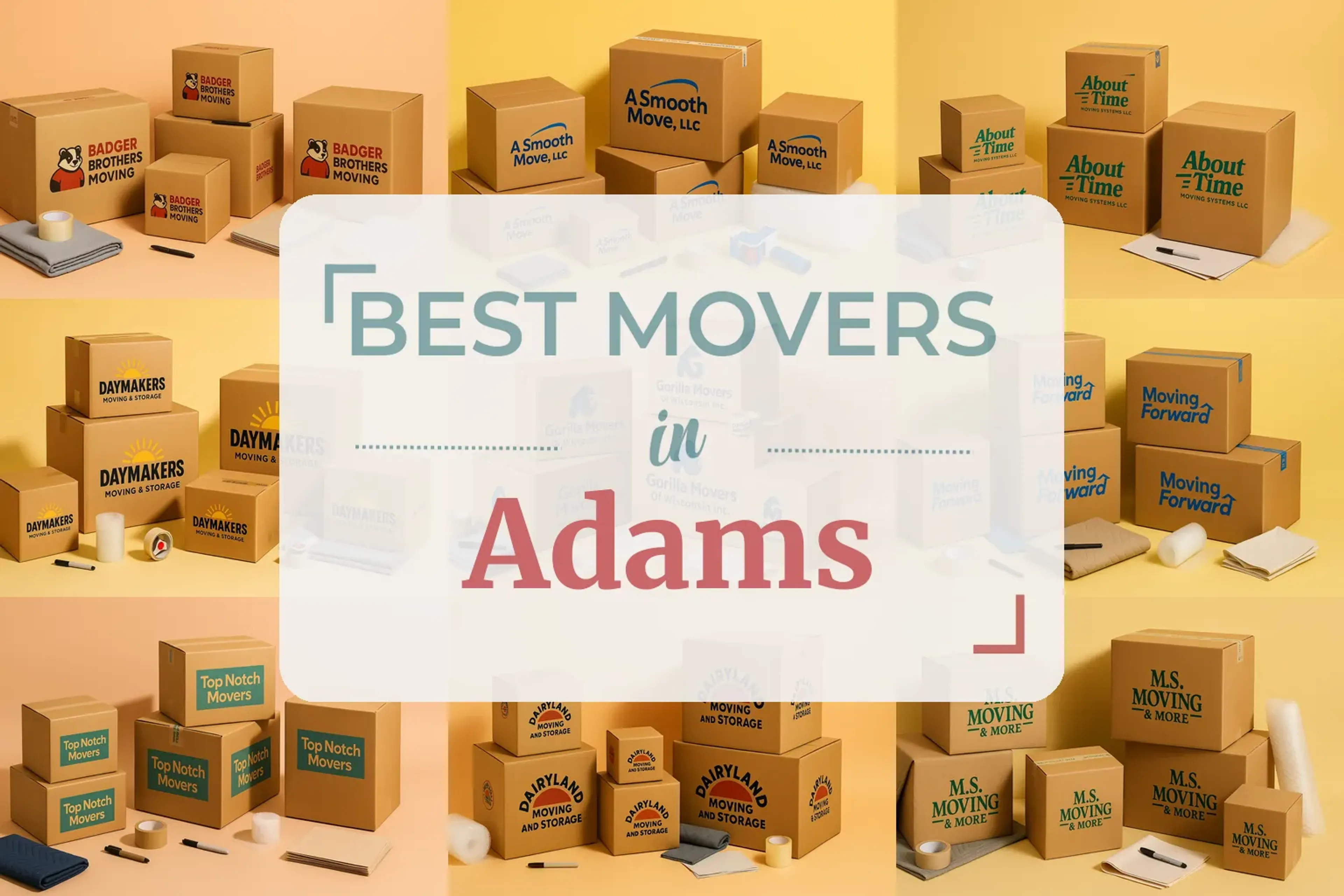 Side-by-side comparison of Adams moving companies