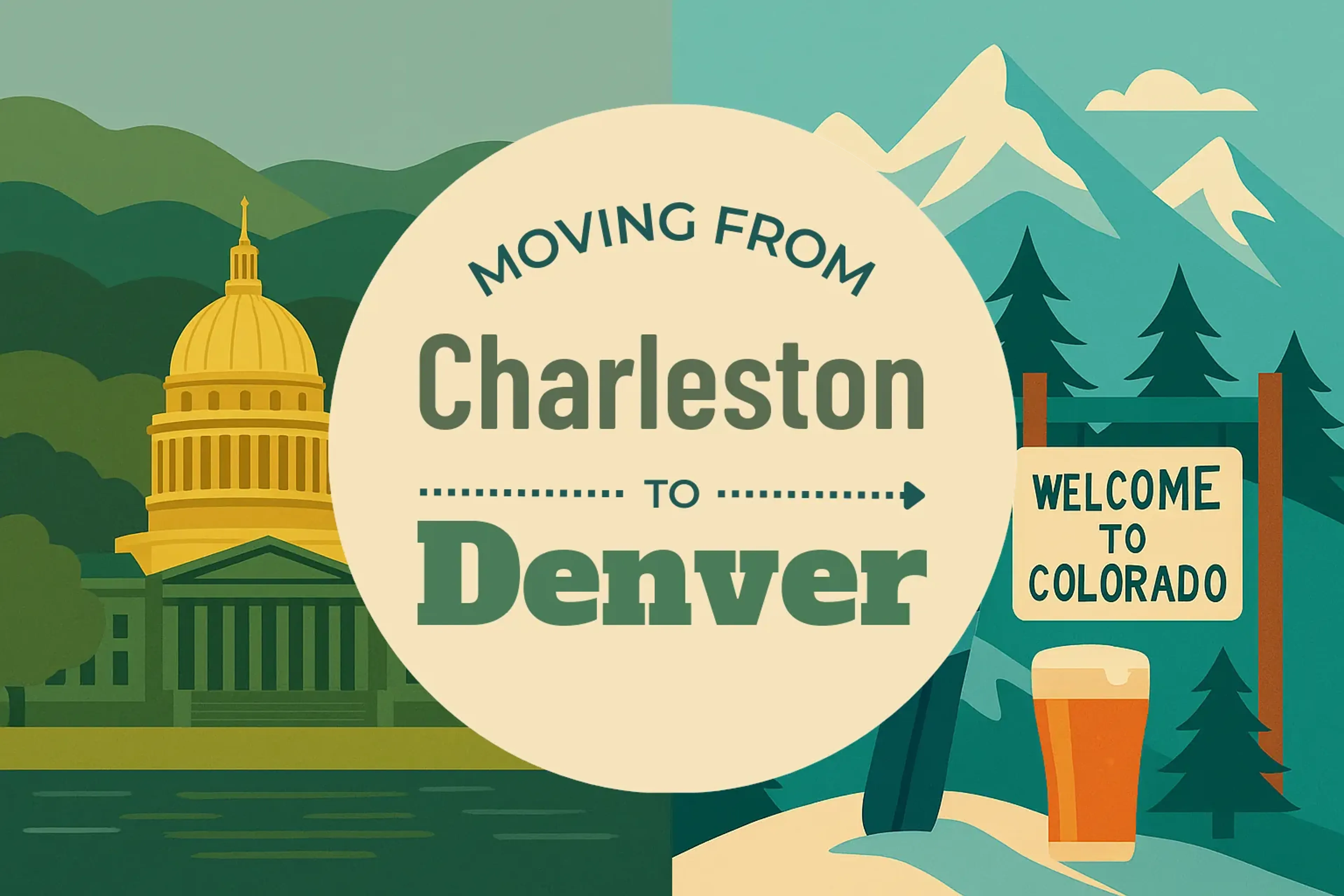 Side-by-side comparison of Charleston to Denver moving companies