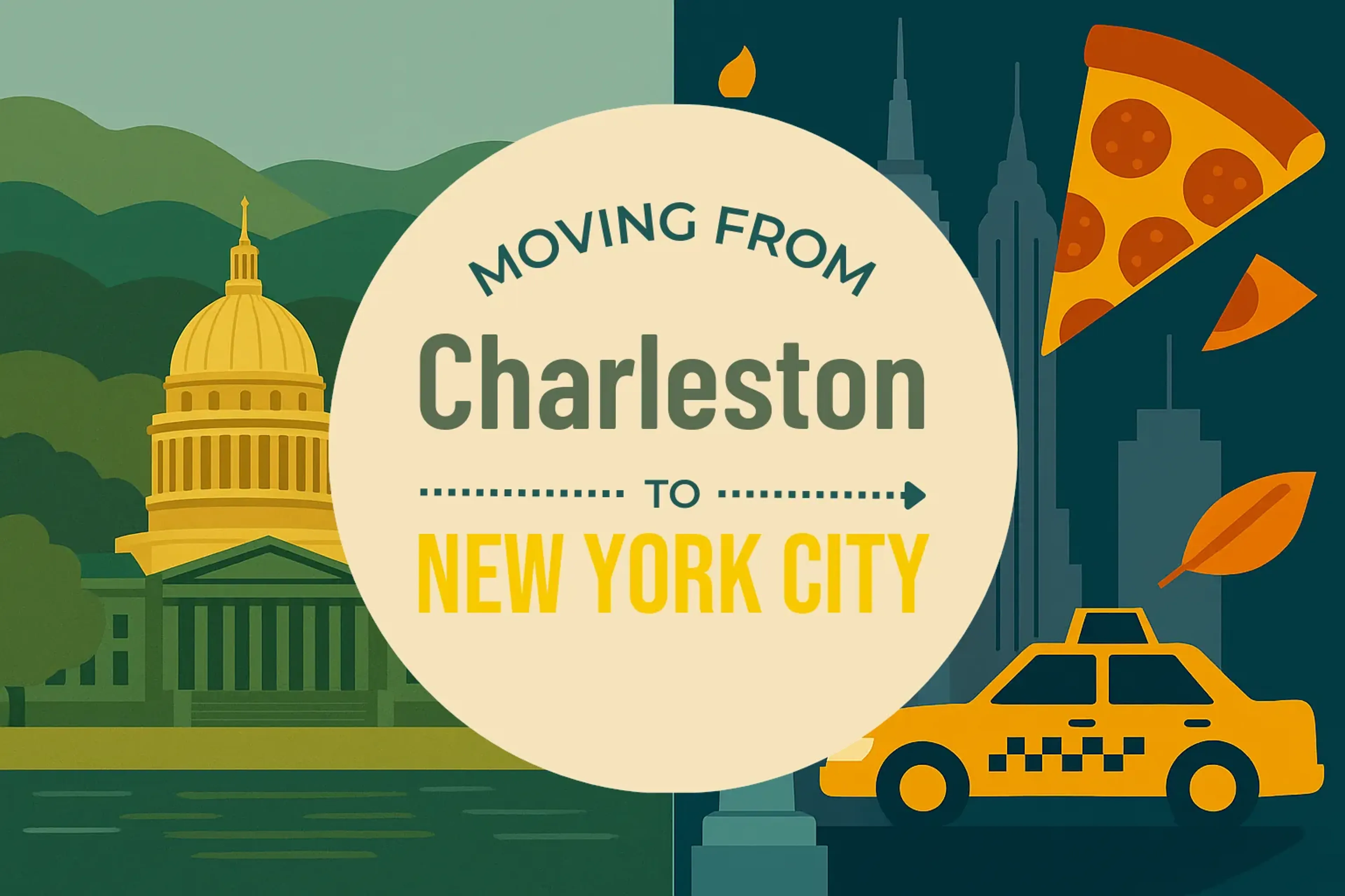 Side-by-side comparison of Charleston to New York City moving companies