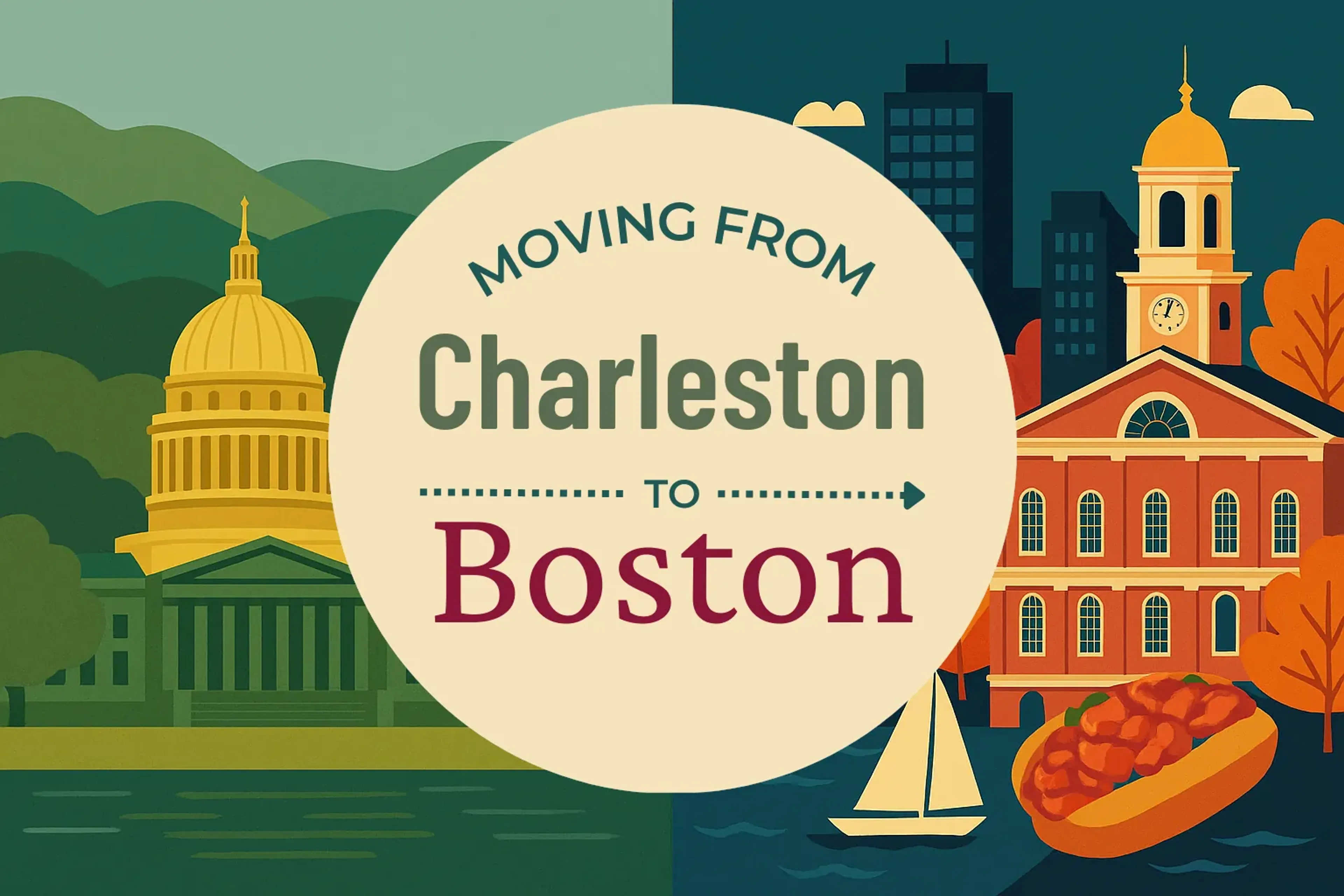 Side-by-side comparison of Charleston to Boston moving companies