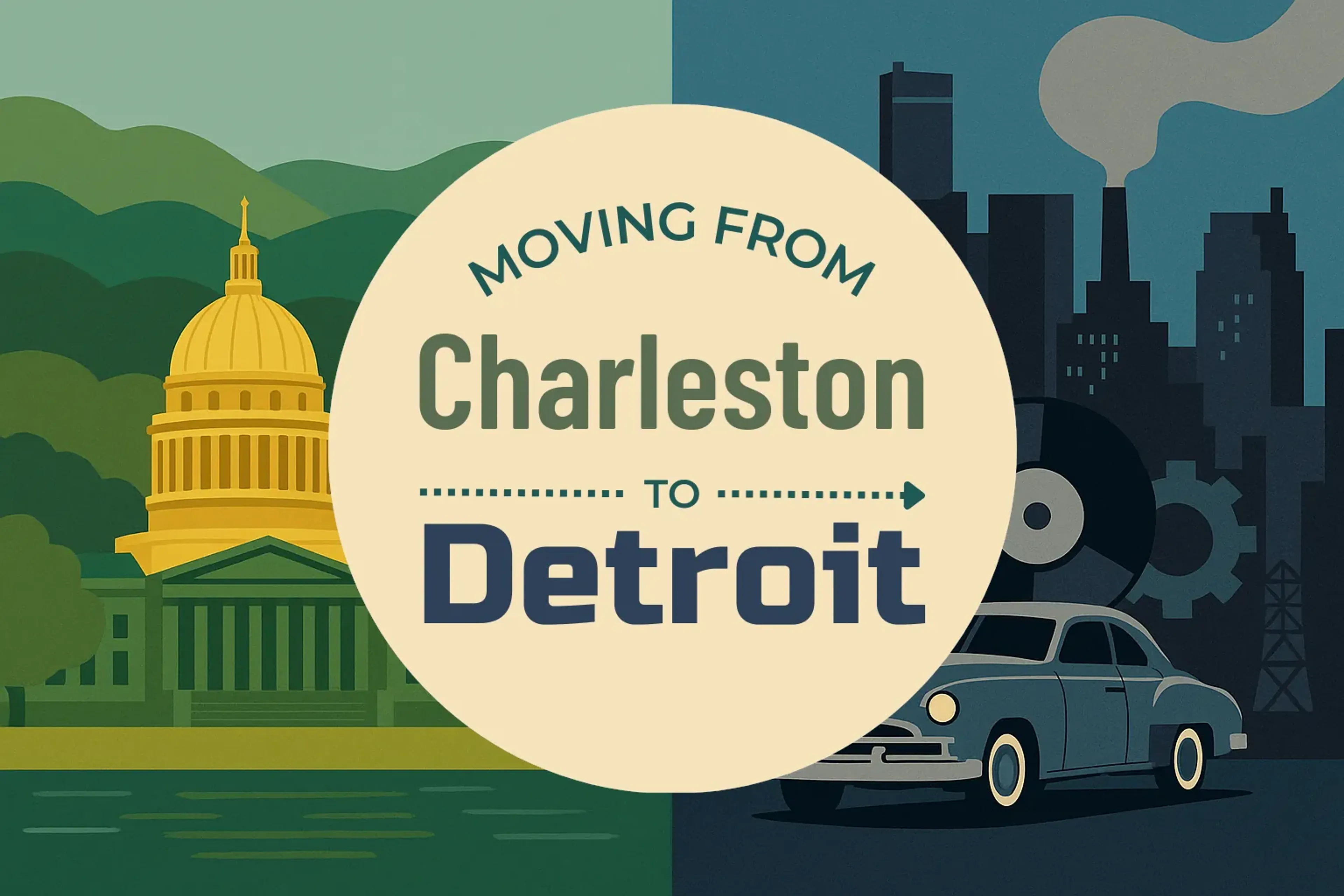 Side-by-side comparison of Charleston to Detroit moving companies