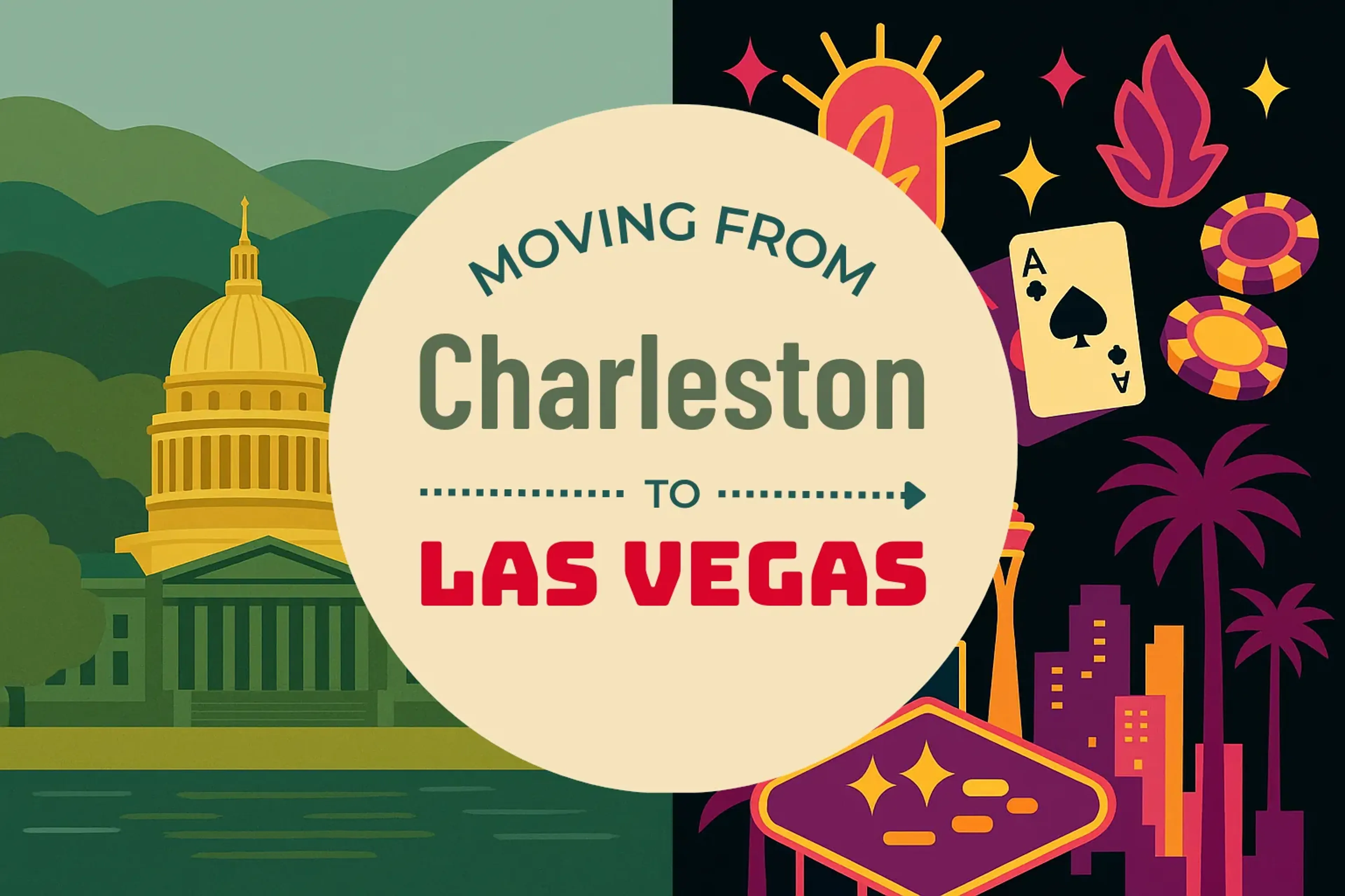 Side-by-side comparison of Charleston to Las Vegas moving companies
