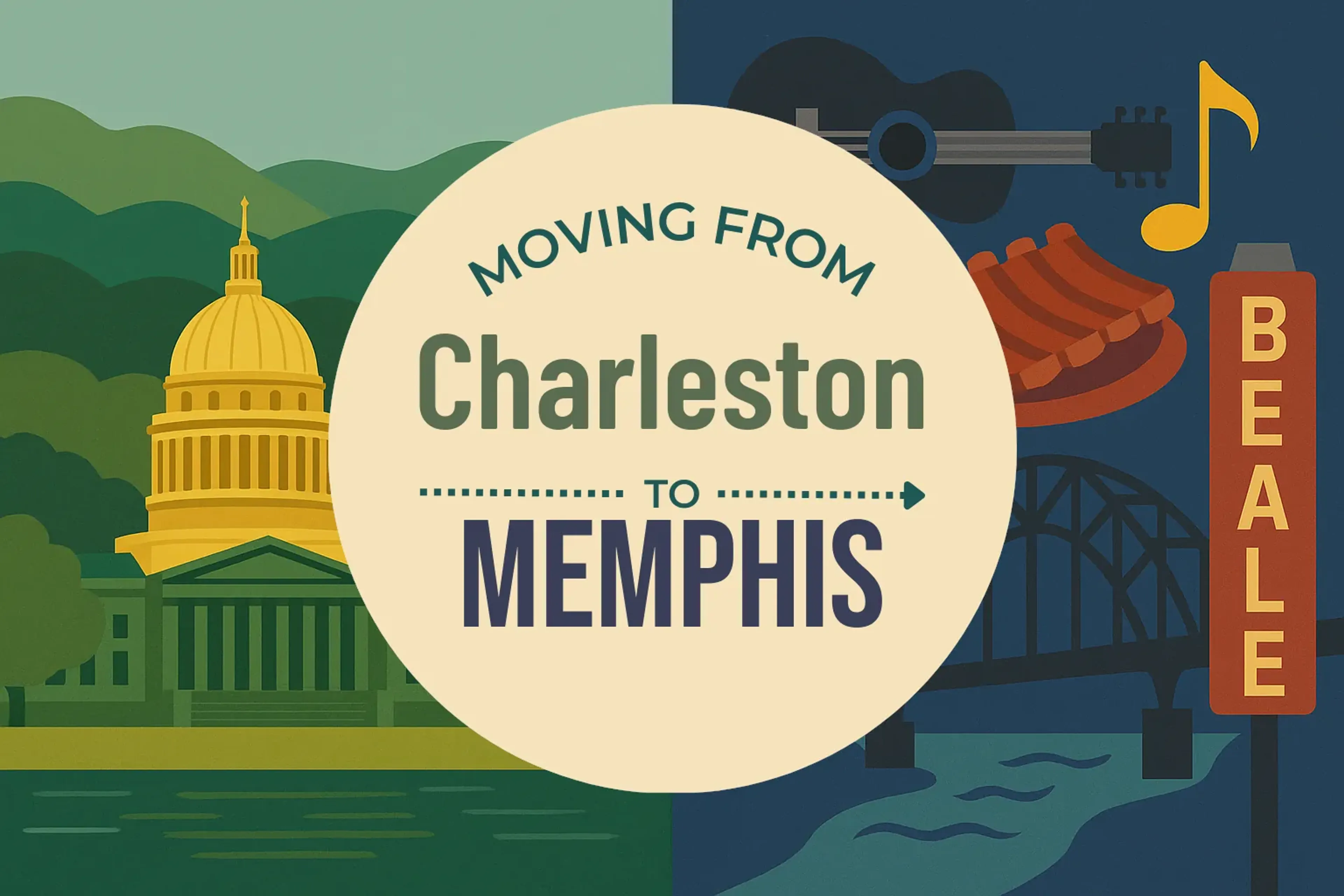 Side-by-side comparison of Charleston to Memphis moving companies