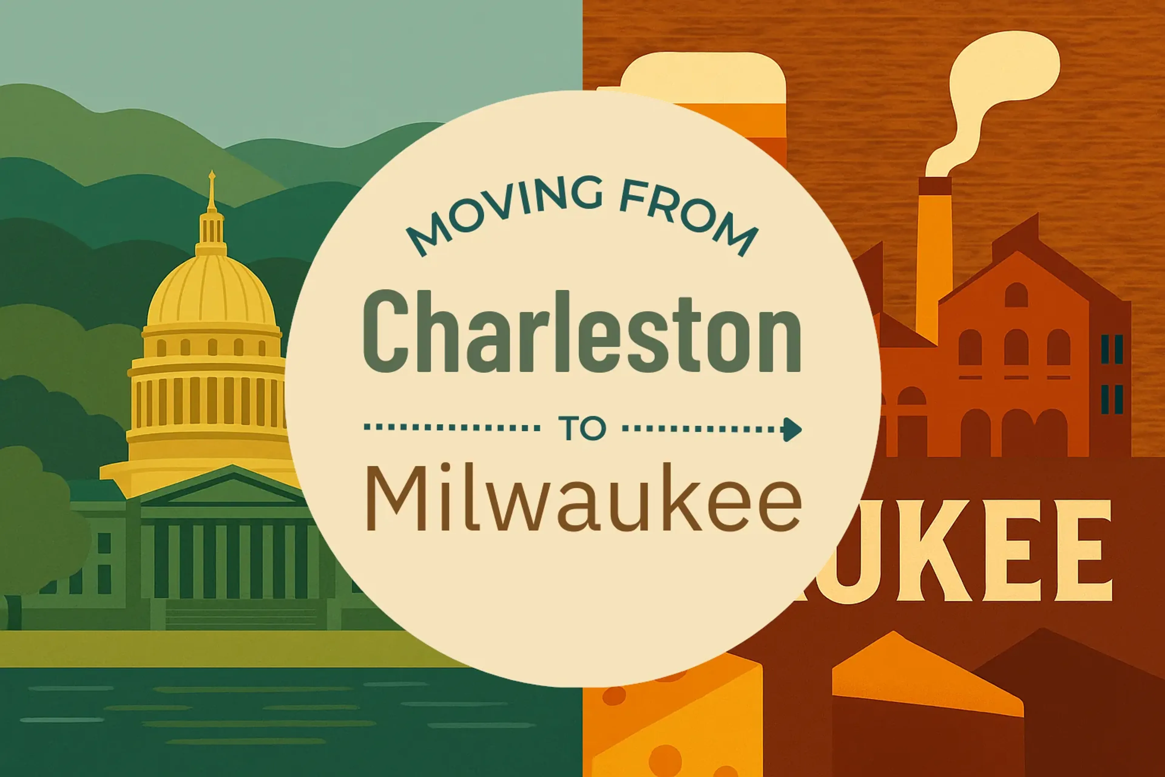 Side-by-side comparison of Charleston to Milwaukee moving companies