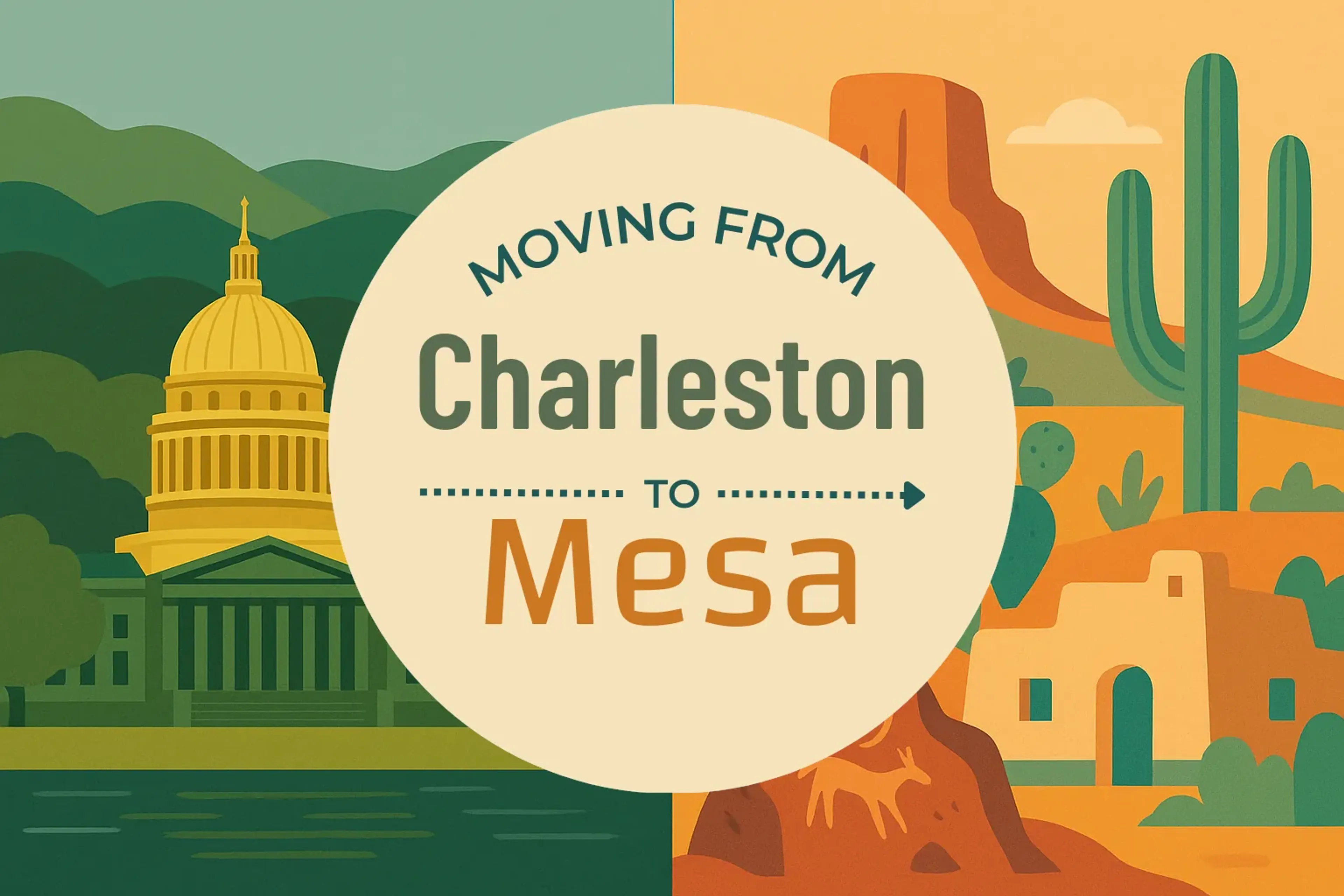 Side-by-side comparison of Charleston to Mesa moving companies