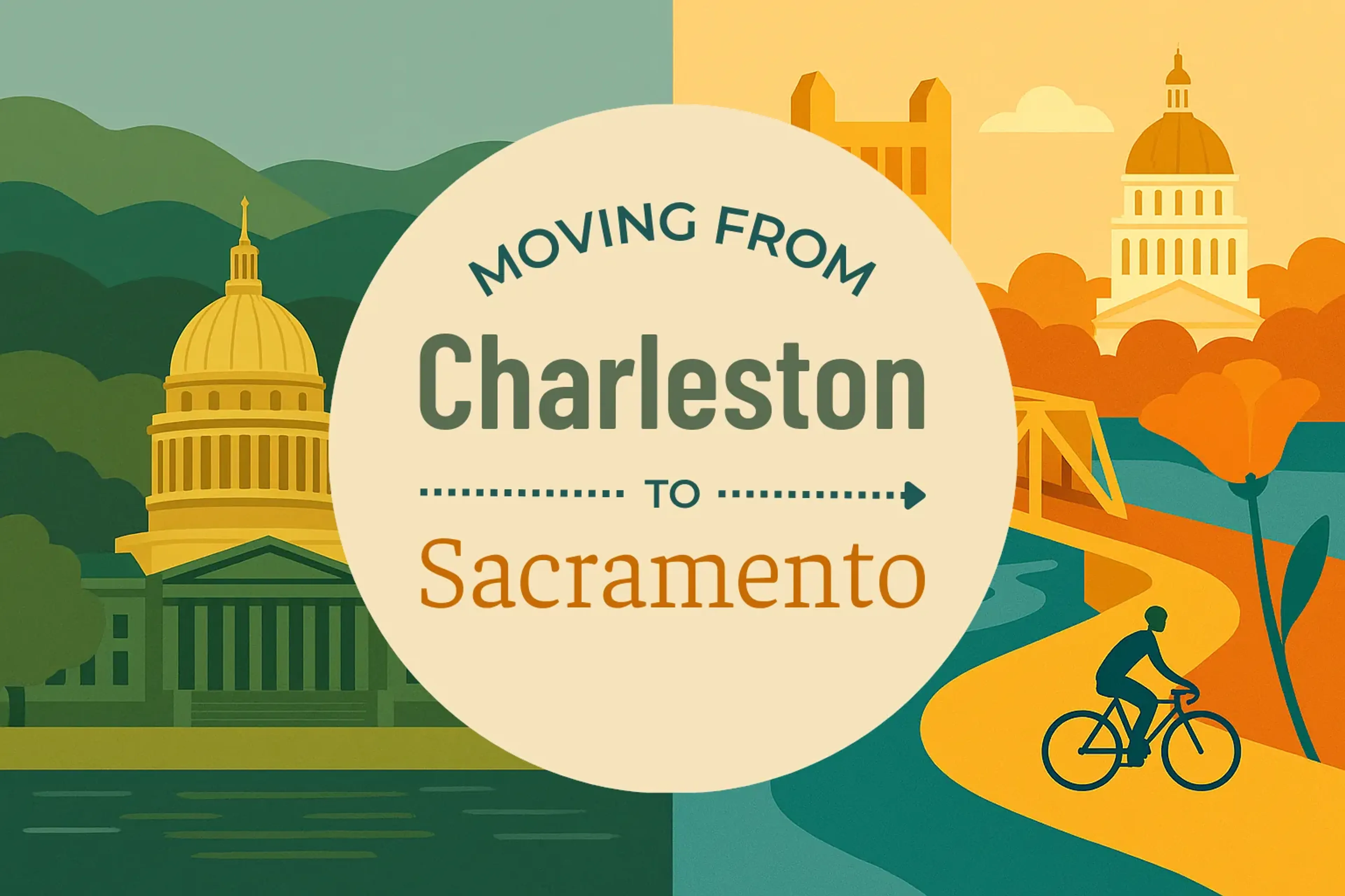Side-by-side comparison of Charleston to Sacramento moving companies