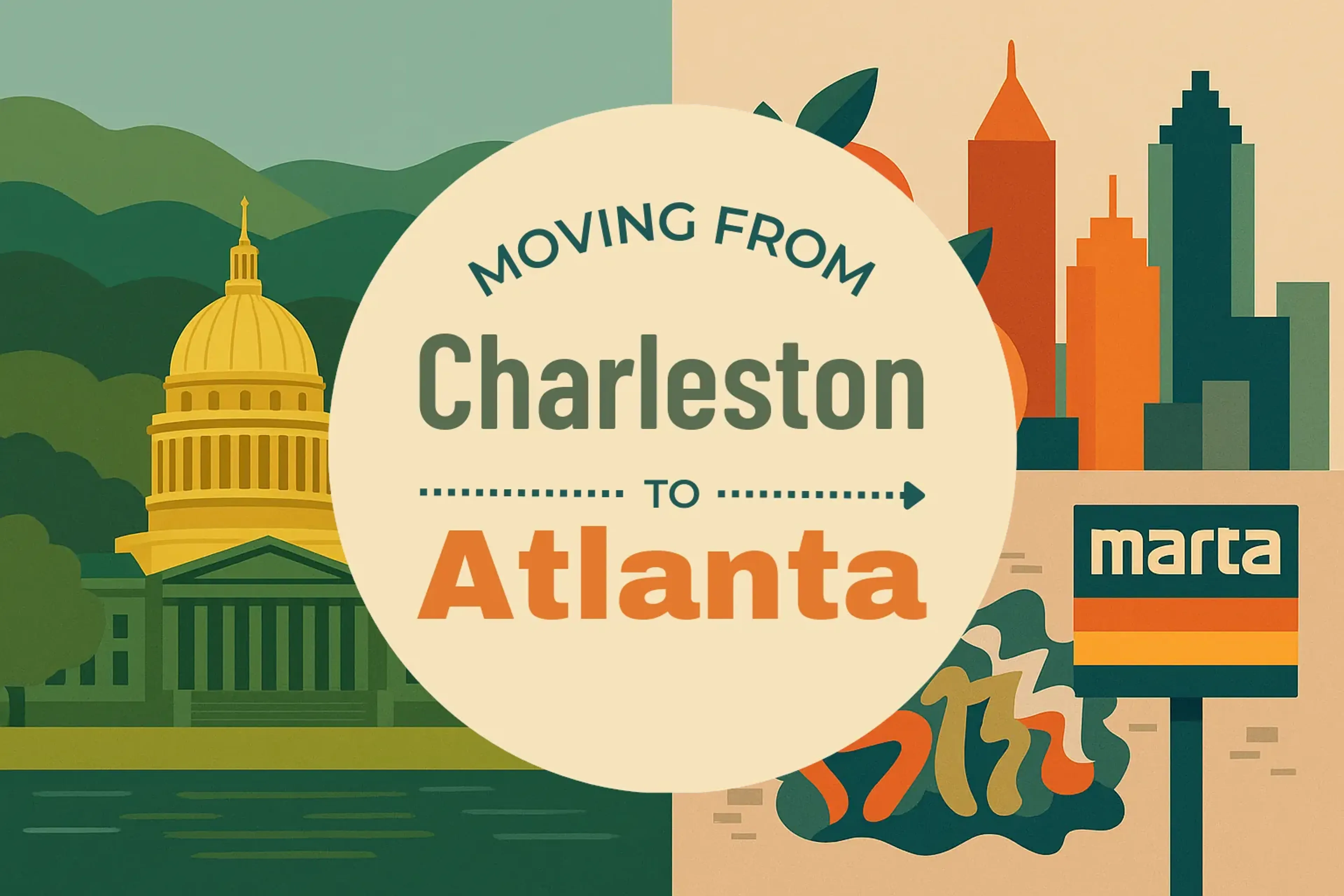 Side-by-side comparison of Charleston to Atlanta moving companies