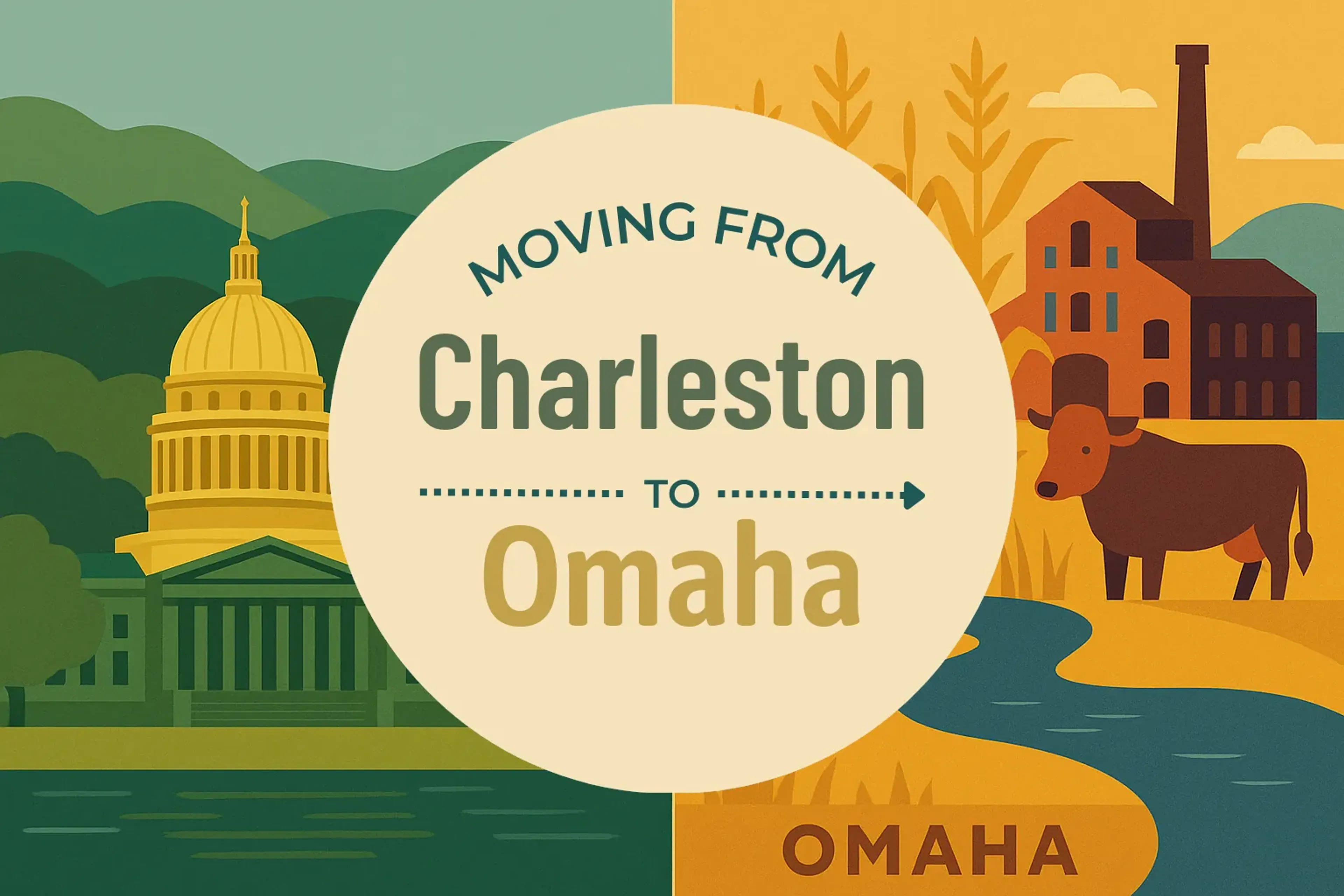 Side-by-side comparison of Charleston to Omaha moving companies