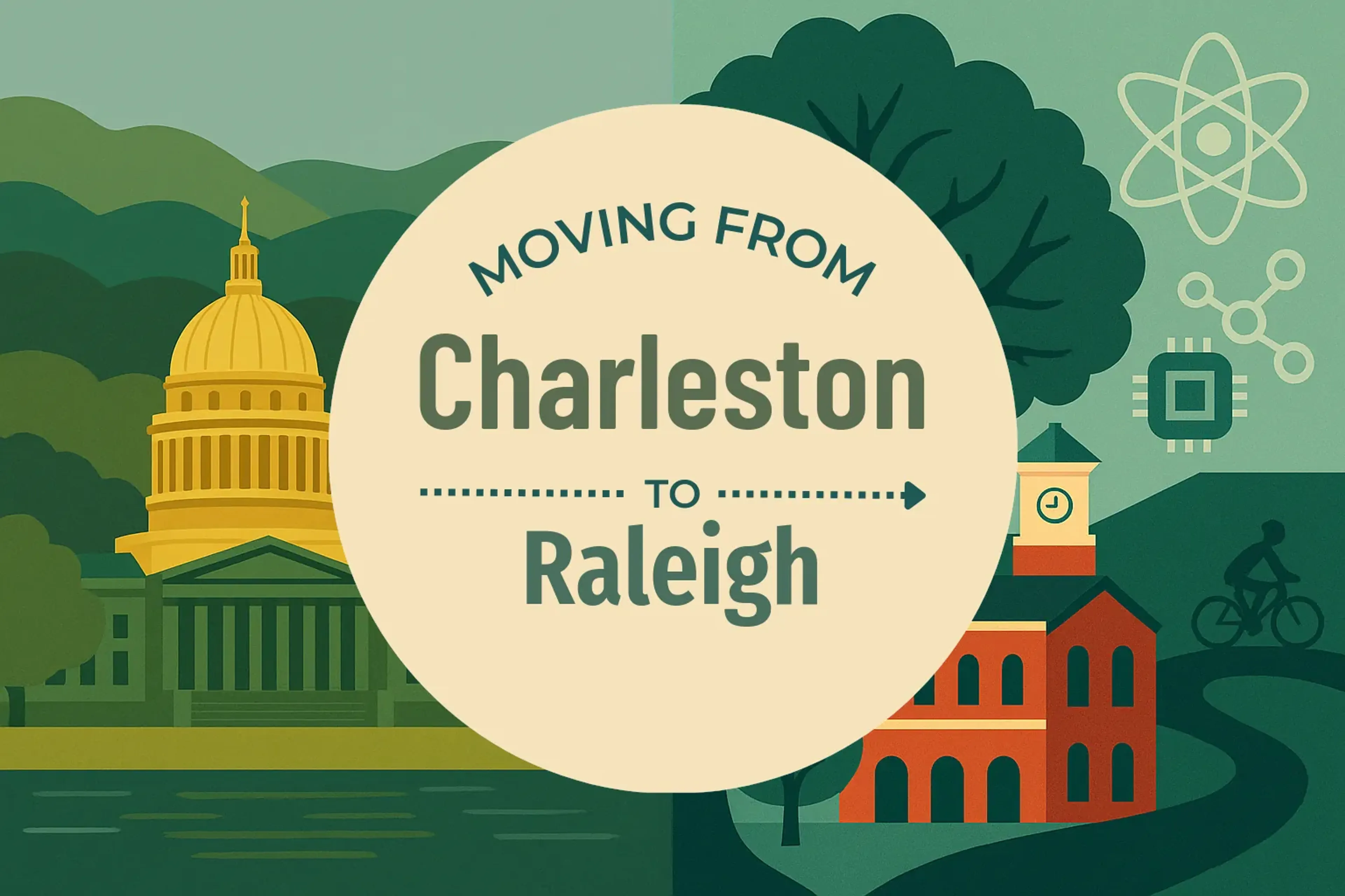 Side-by-side comparison of Charleston to Raleigh moving companies