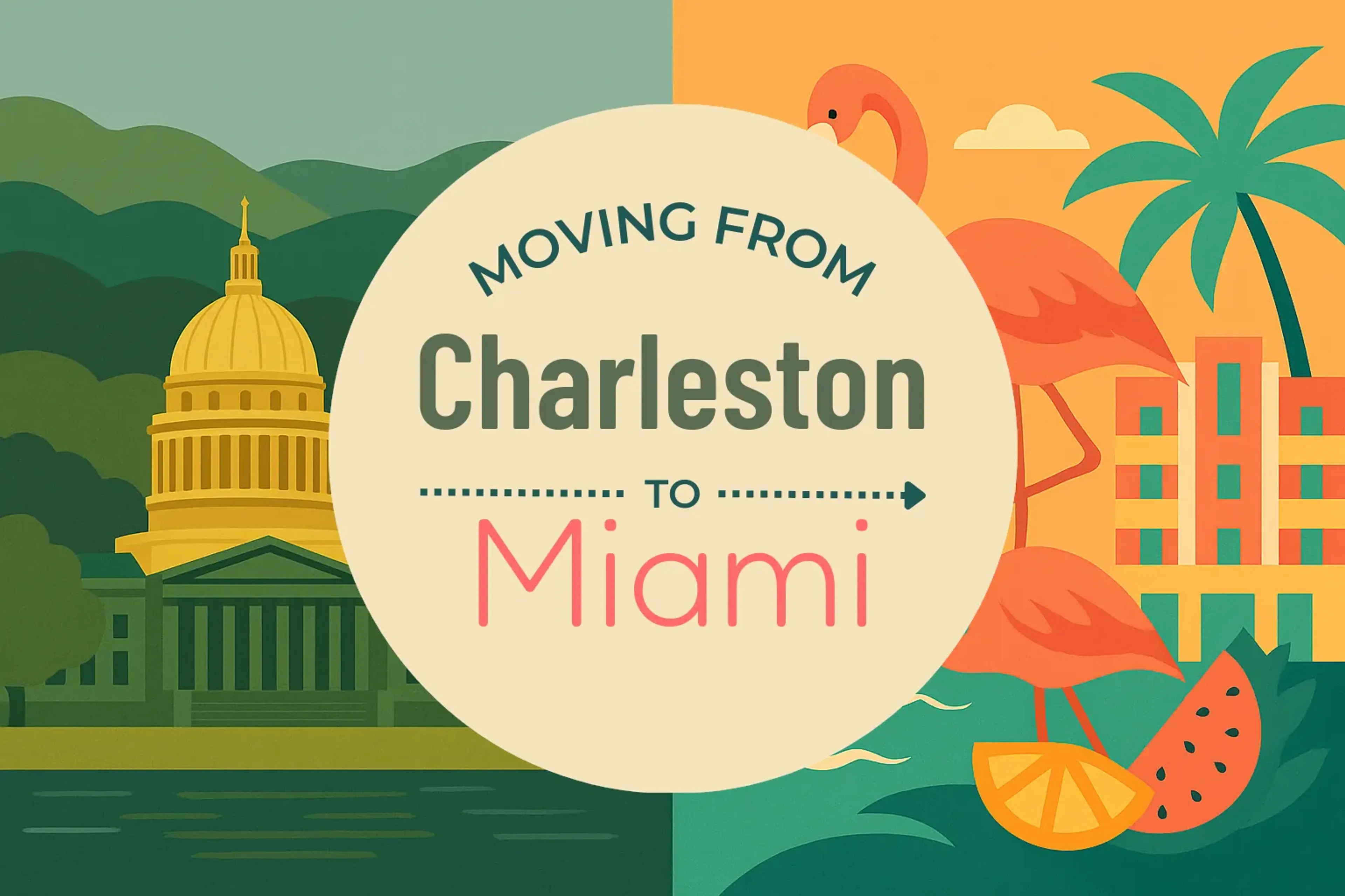 Side-by-side comparison of Charleston to Miami moving companies