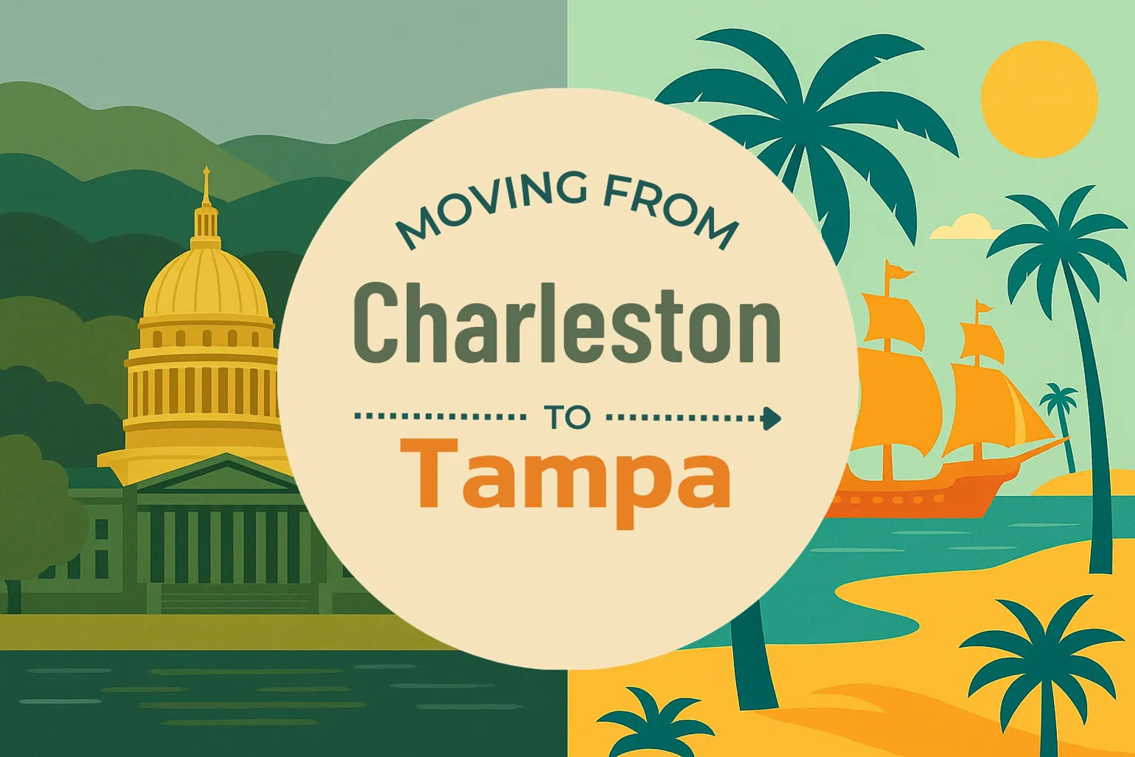 Side-by-side comparison of Charleston to Tampa moving companies