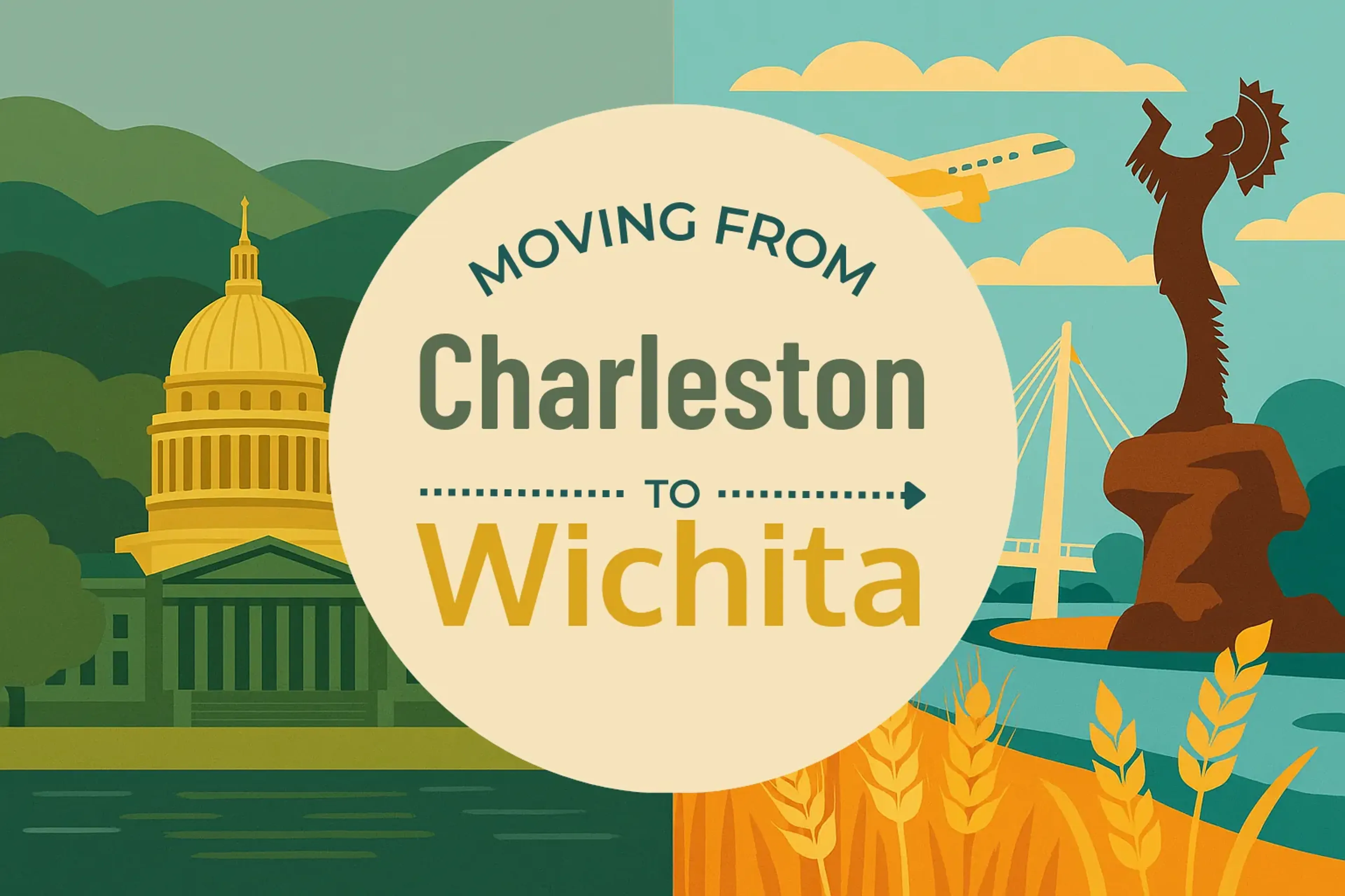 Side-by-side comparison of Charleston to Wichita moving companies