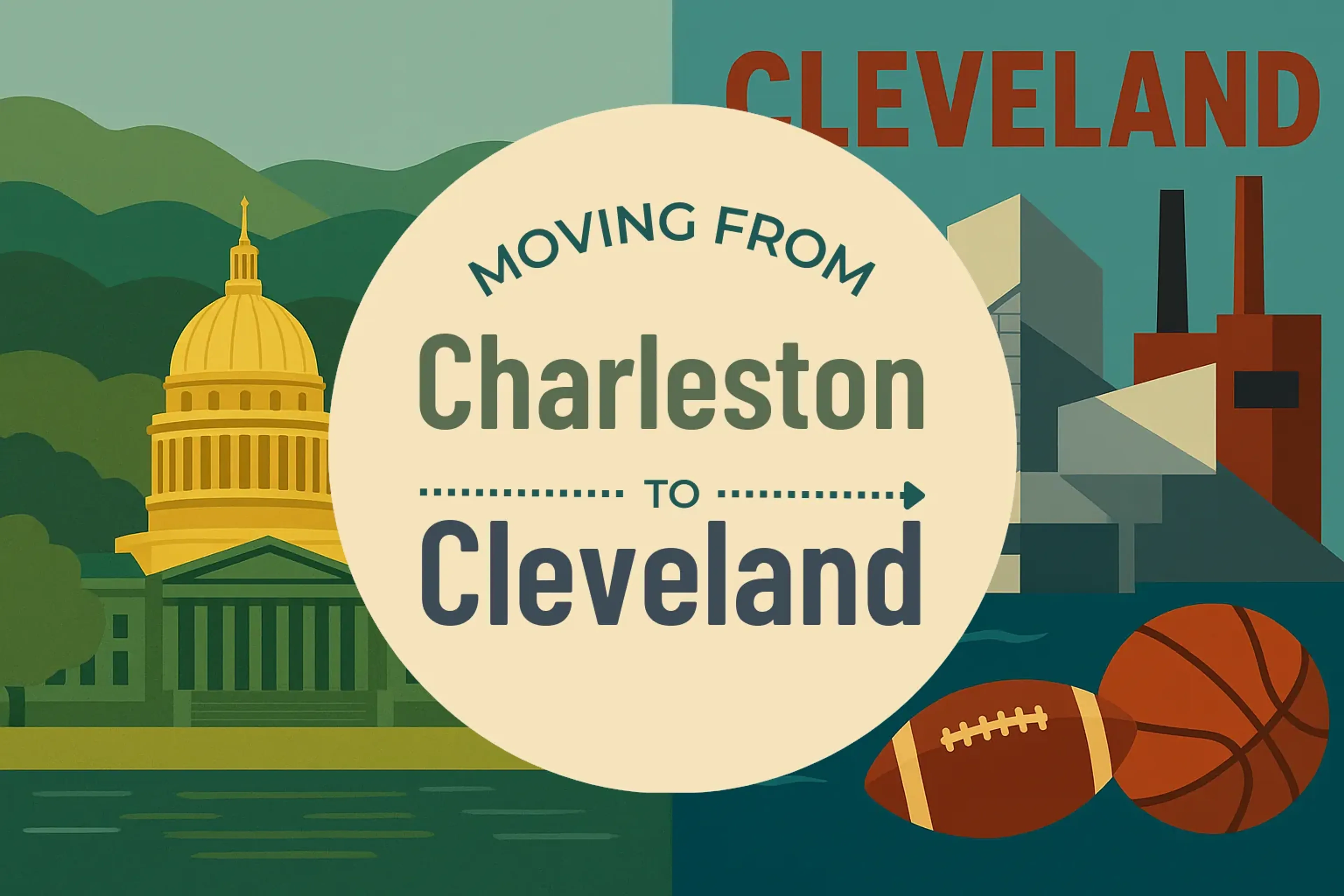 Side-by-side comparison of Charleston to Cleveland moving companies