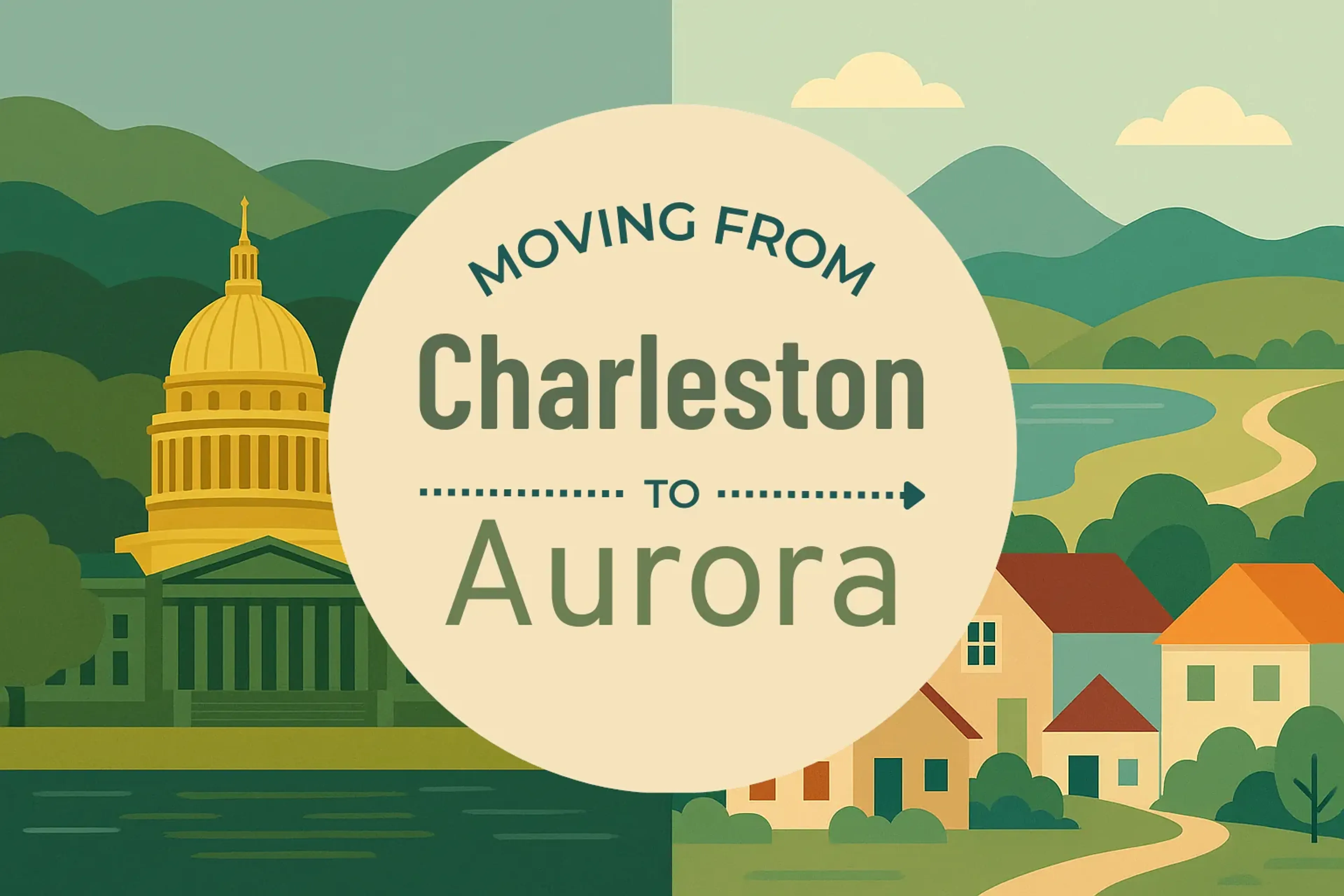 Side-by-side comparison of Charleston to Aurora moving companies