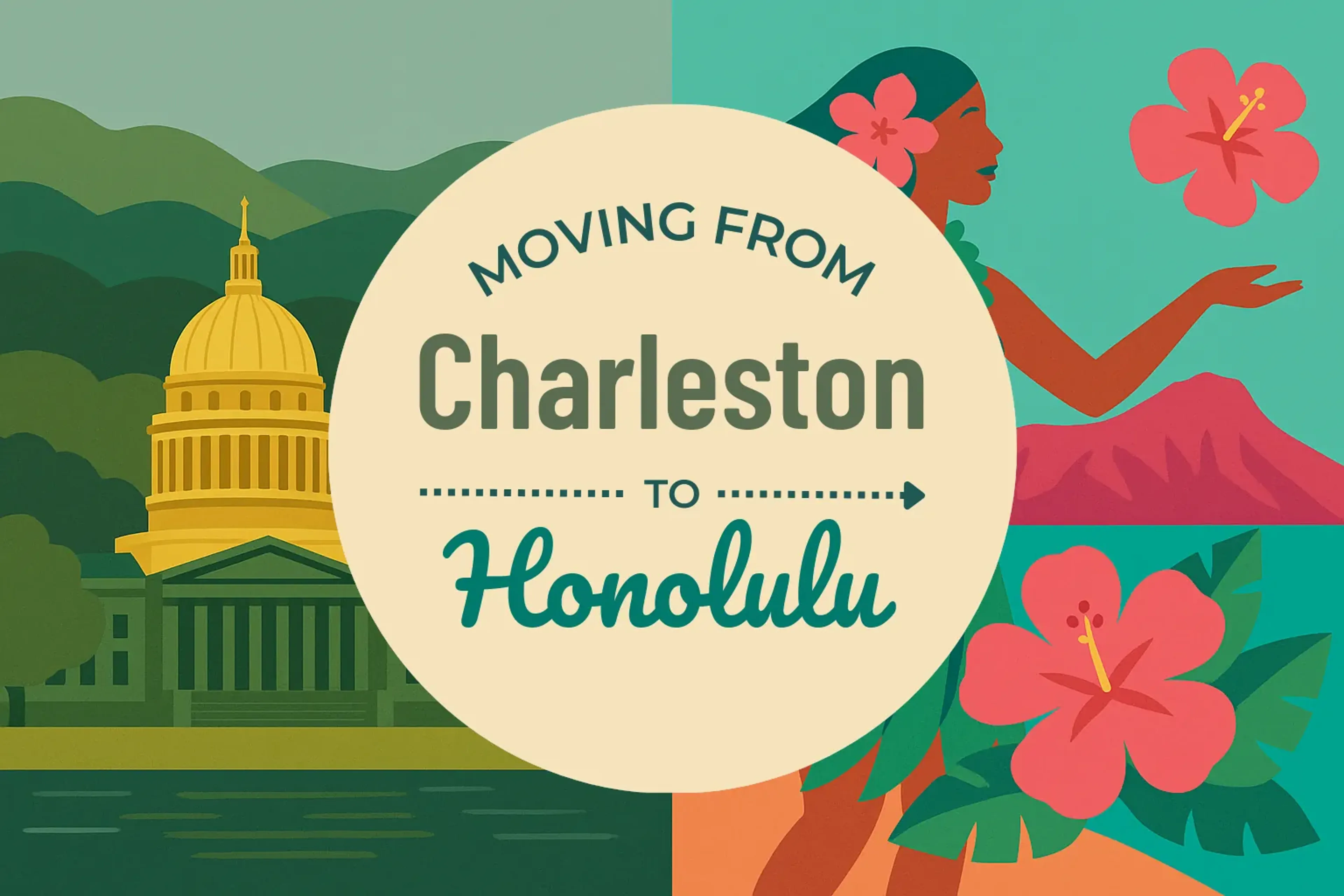 Side-by-side comparison of Charleston to Honolulu moving companies