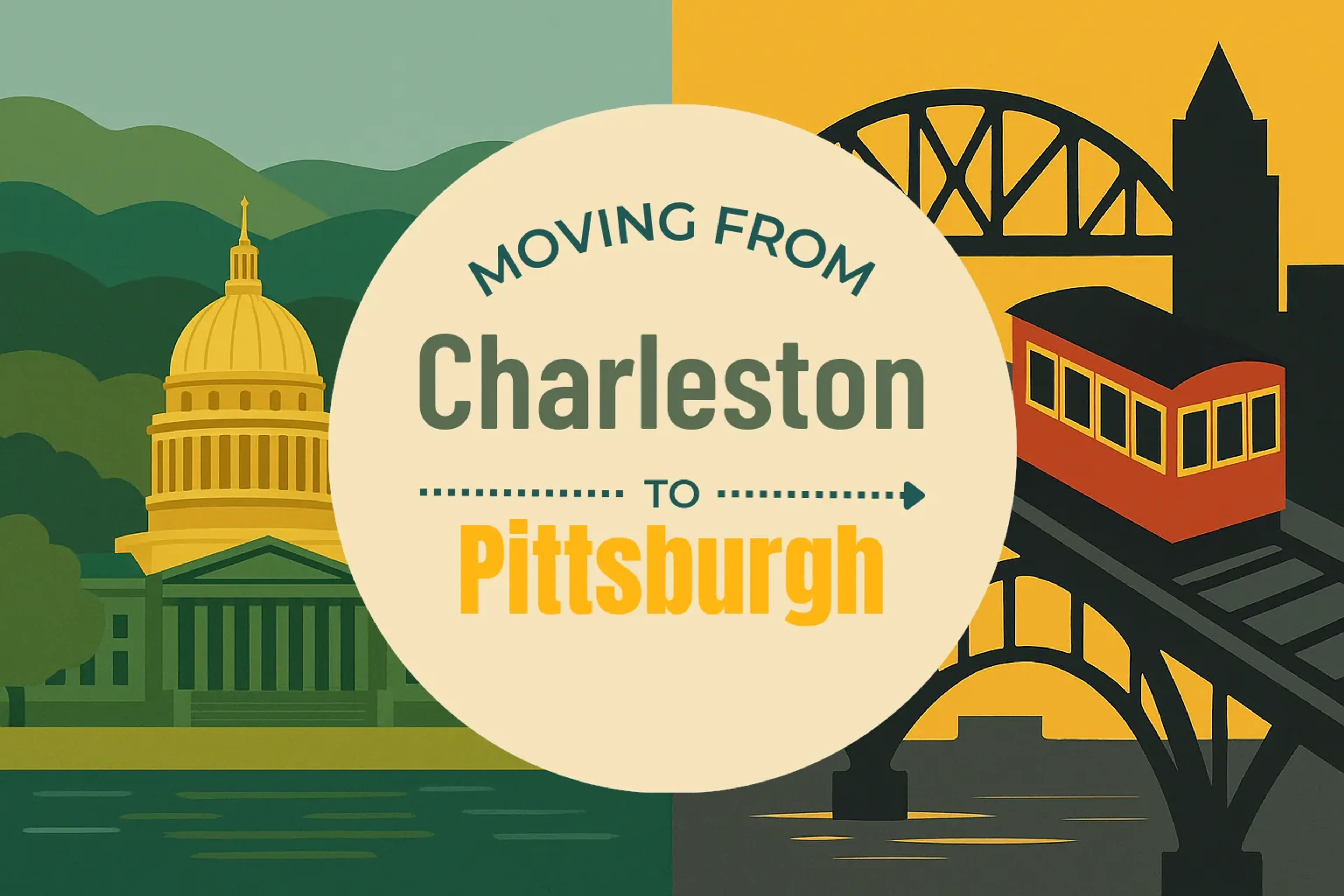 Side-by-side comparison of Charleston to Pittsburgh moving companies